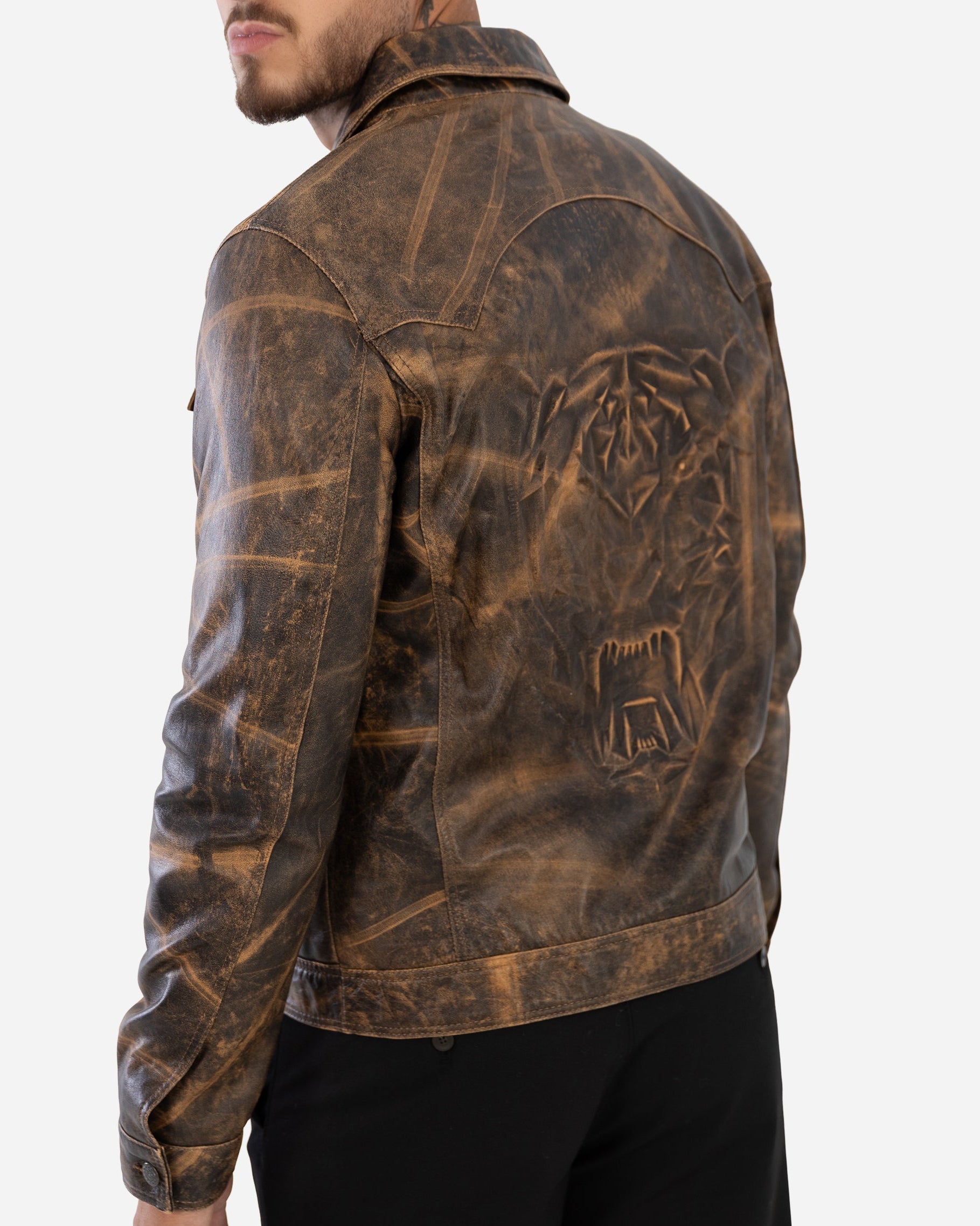 LEVI JACKET IN VINTAGE GRAINED LAMBSKIN