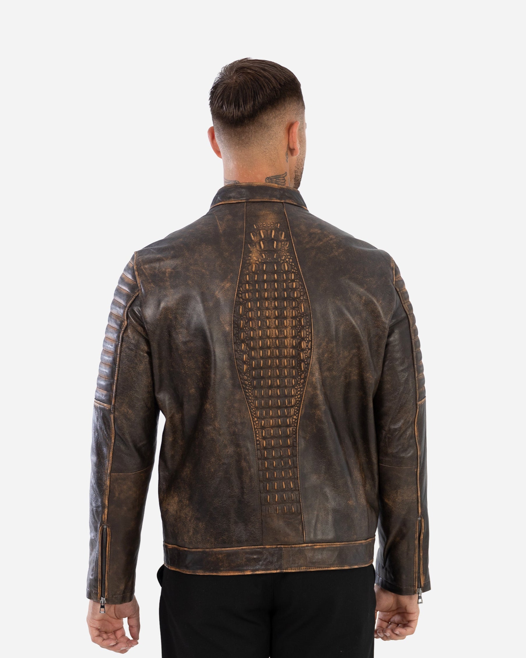 LEO JACKET IN VINTAGE GRAINED LAMBSKIN