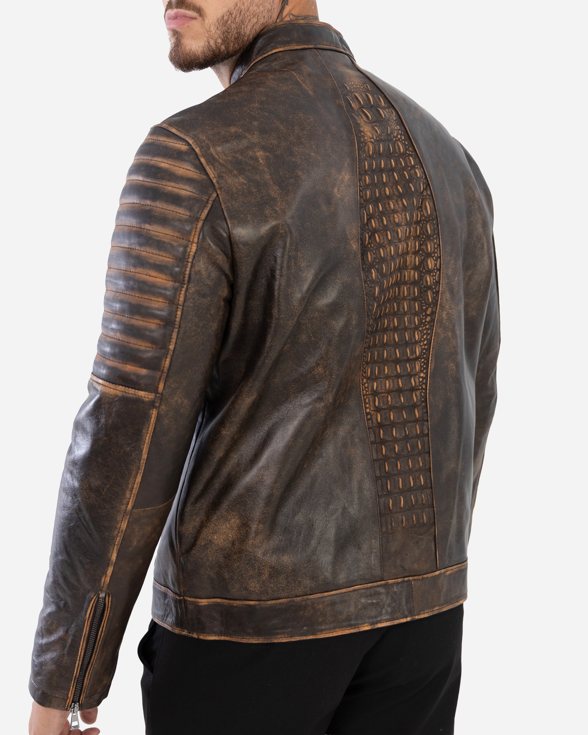 LEO JACKET IN VINTAGE GRAINED LAMBSKIN
