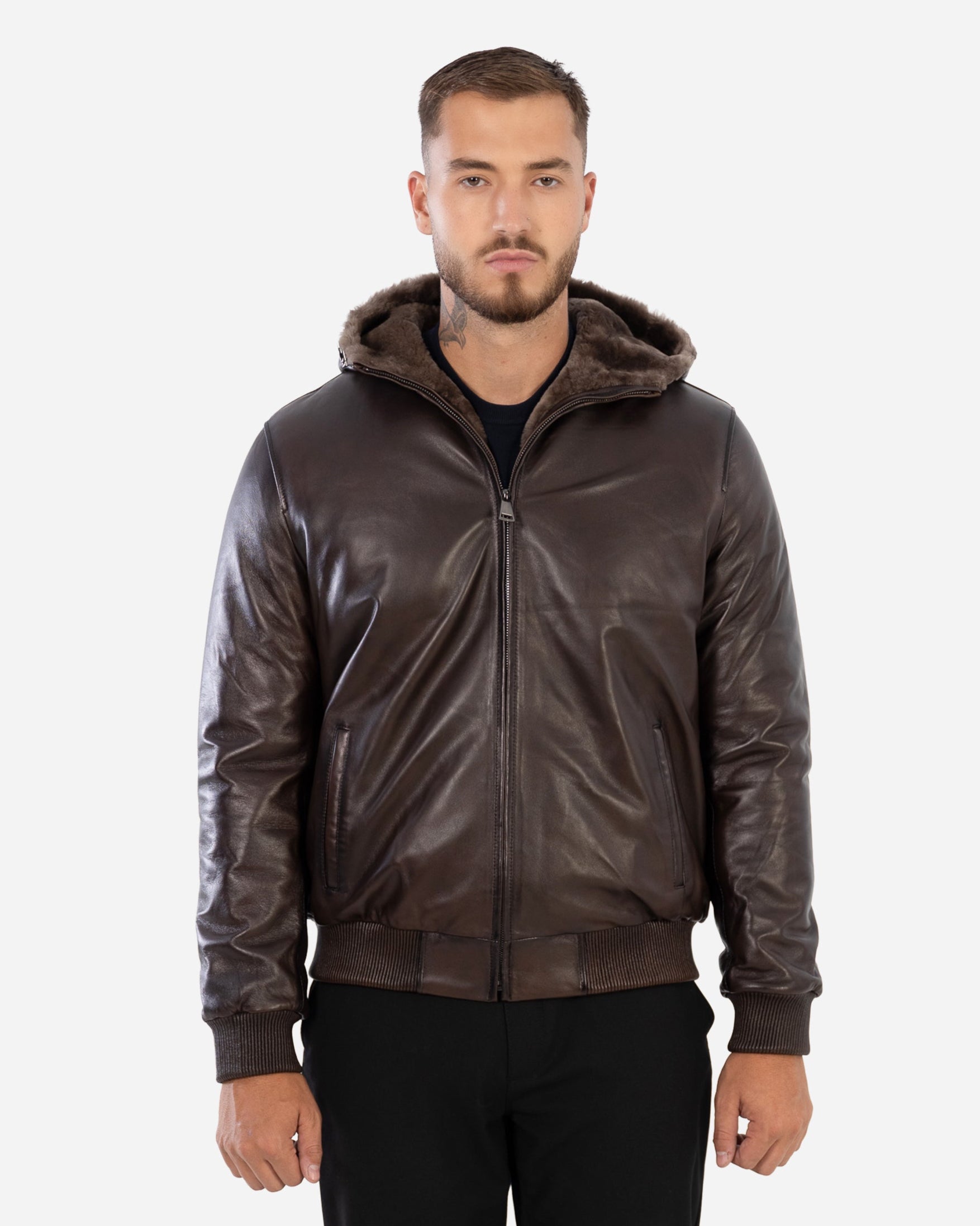 DANTE Shearling  bomber  leather jacket