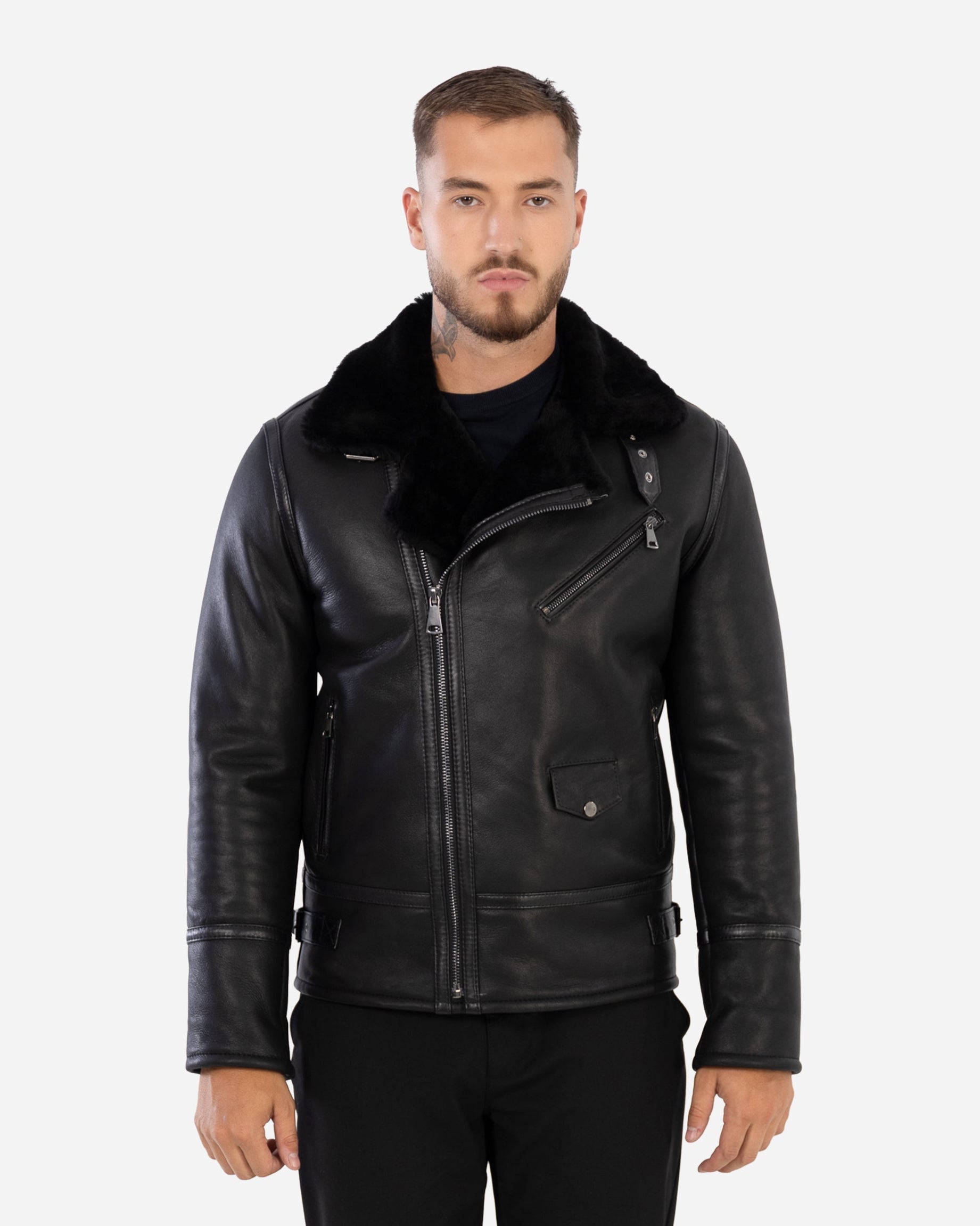 MILAN  premium shearling biker jacket