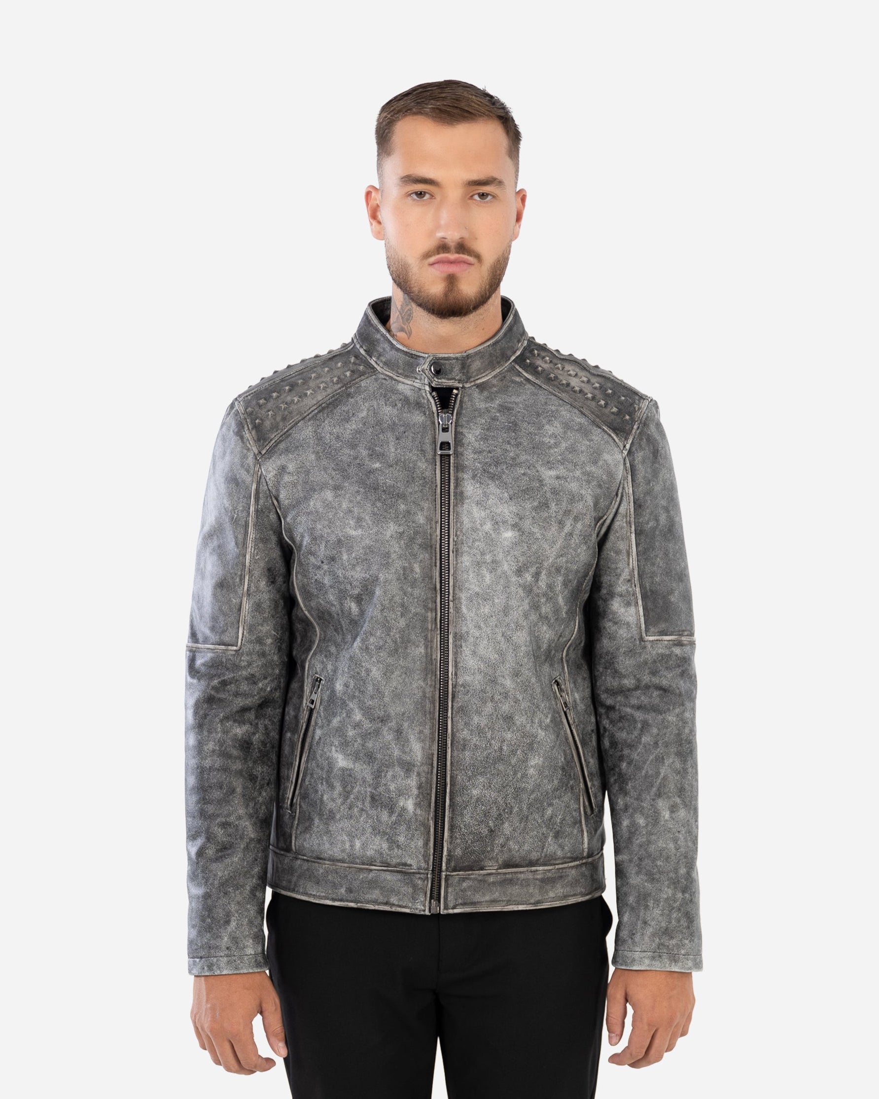 AKSEL JACKET IN VINTAGE GRAINED LAMBSKIN