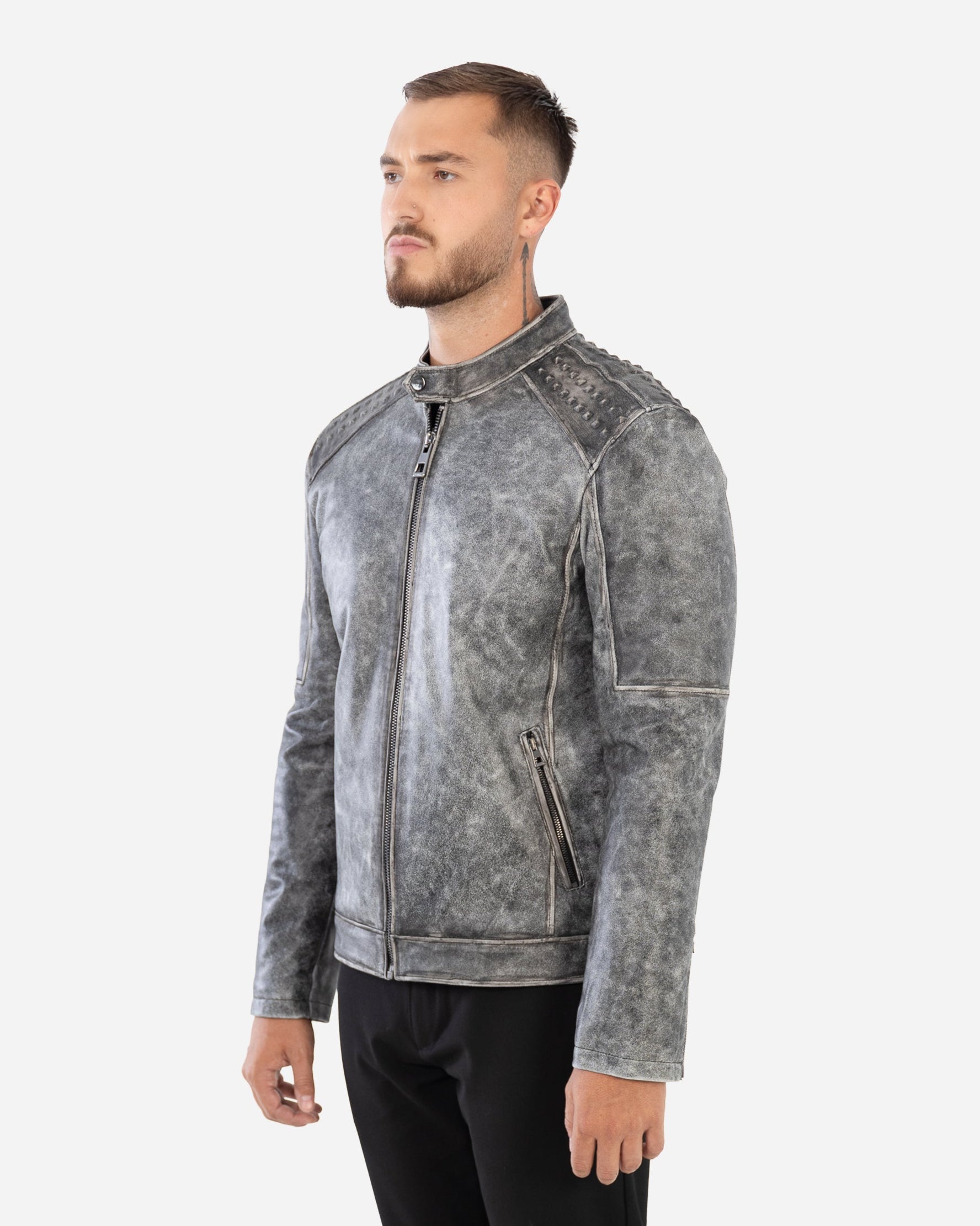 AKSEL JACKET IN VINTAGE GRAINED LAMBSKIN