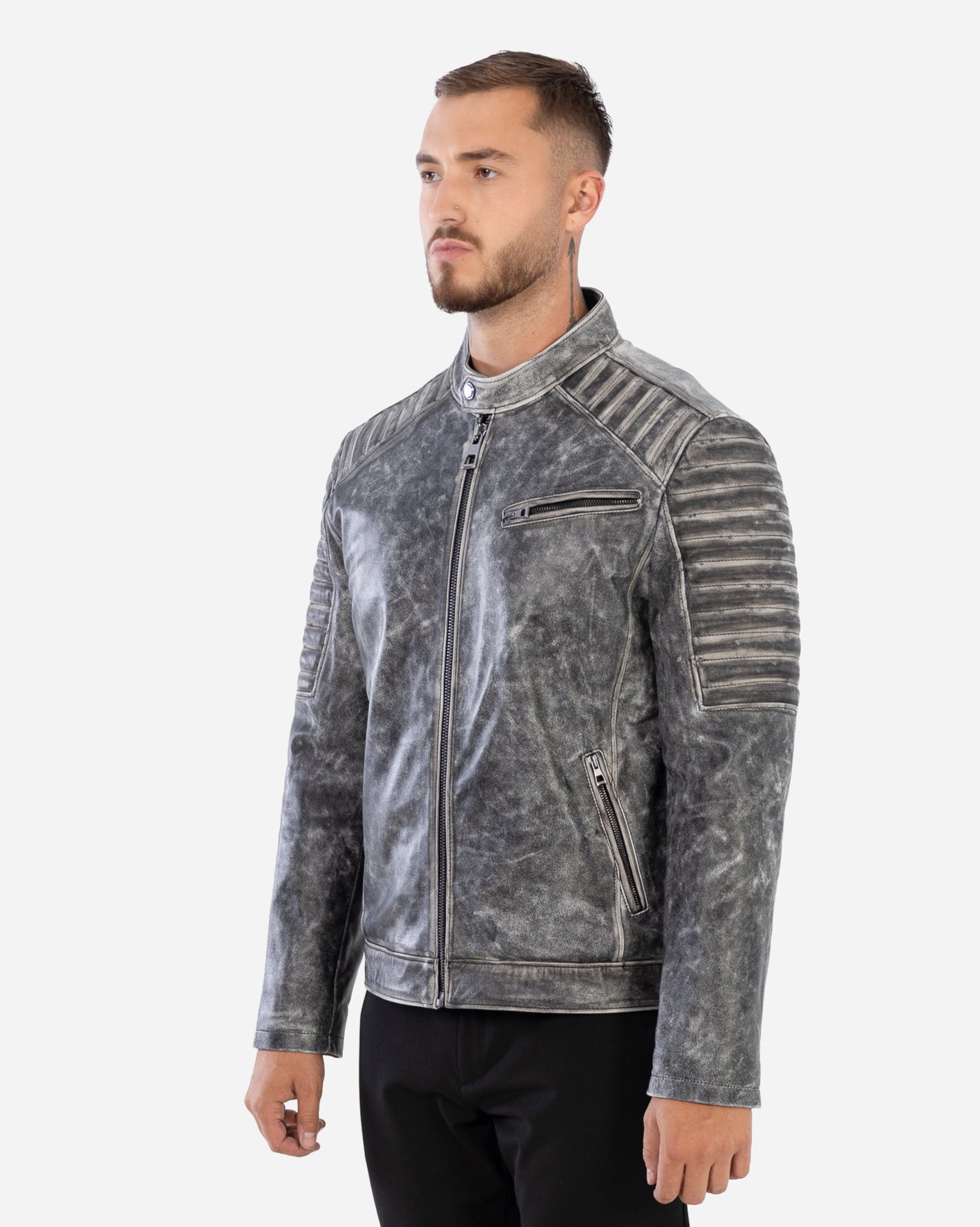 Kai Biker JACKET IN VINTAGE GRAINED LAMBSKIN
