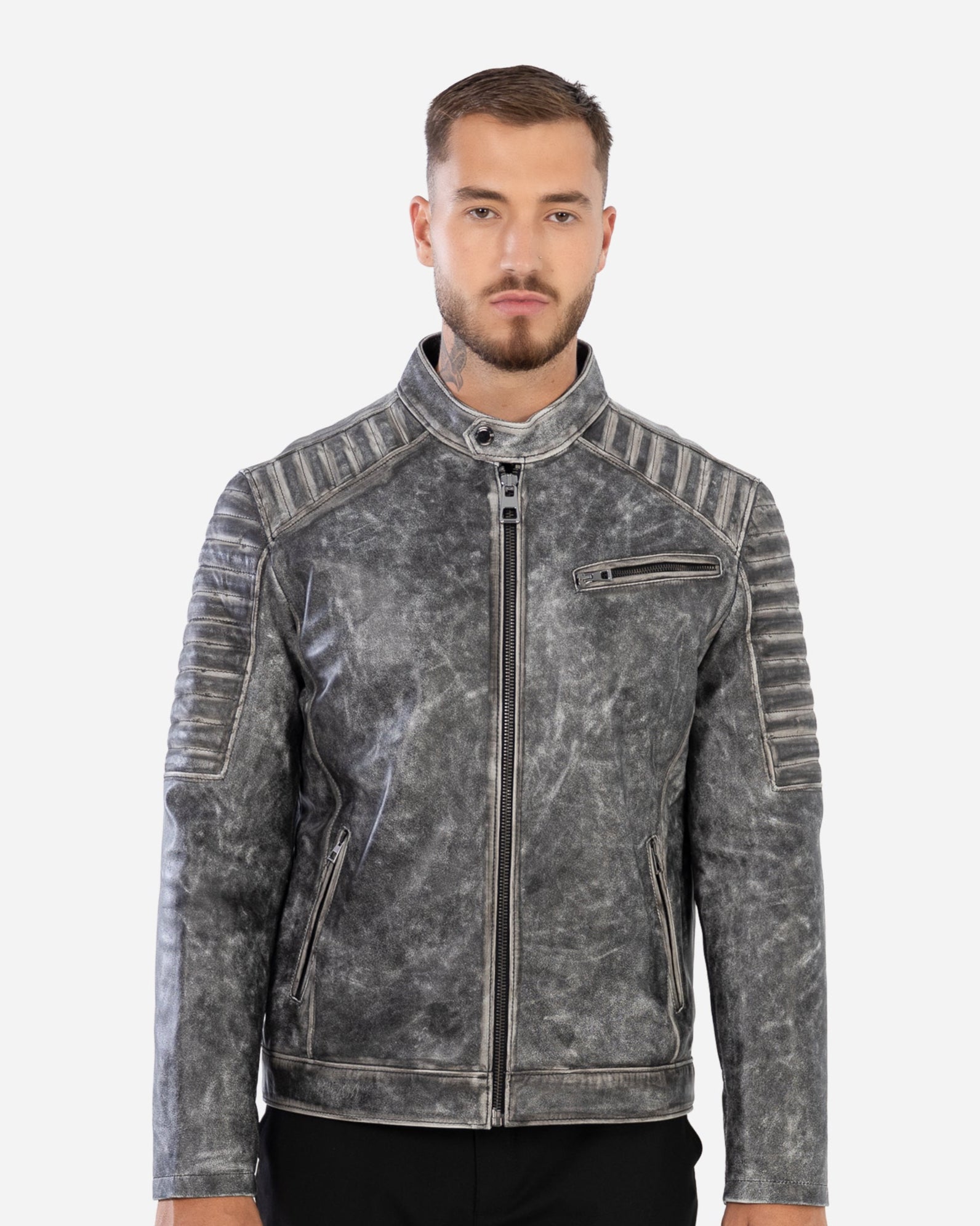 Kai Biker JACKET IN VINTAGE GRAINED LAMBSKIN