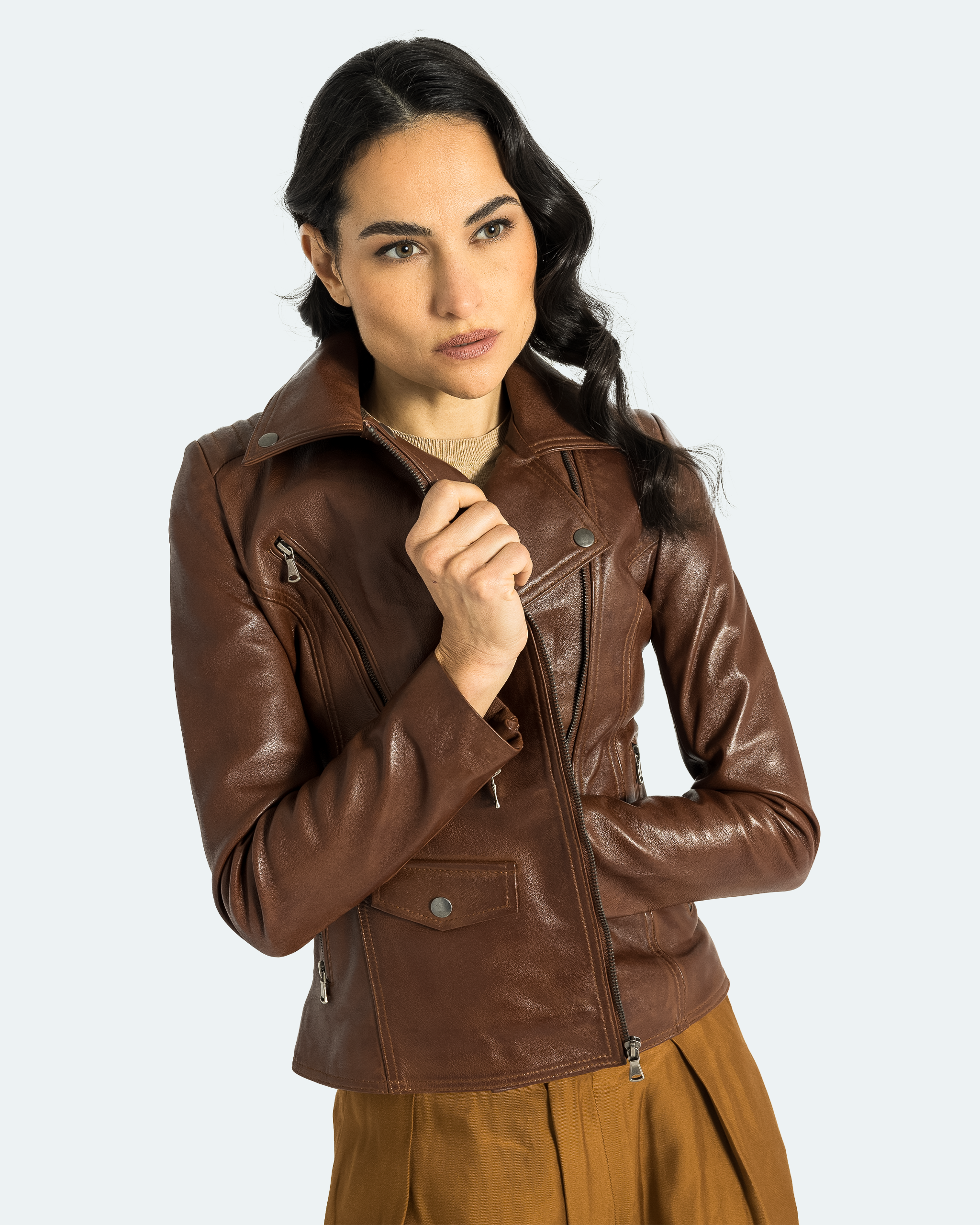 Leather jacket girl price cheap