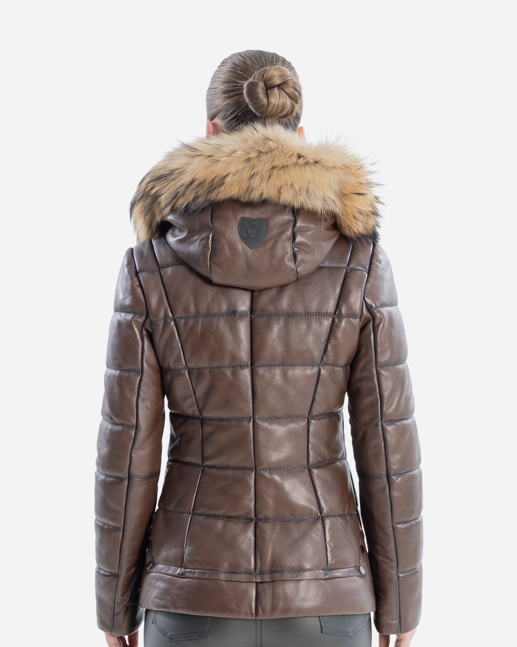 Lyanna Puffer  Leather Jacket