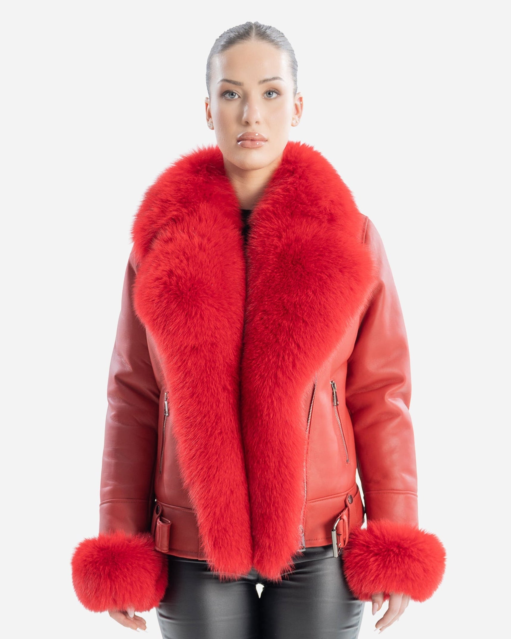 Bianca Shearling - Red Fox Jacket