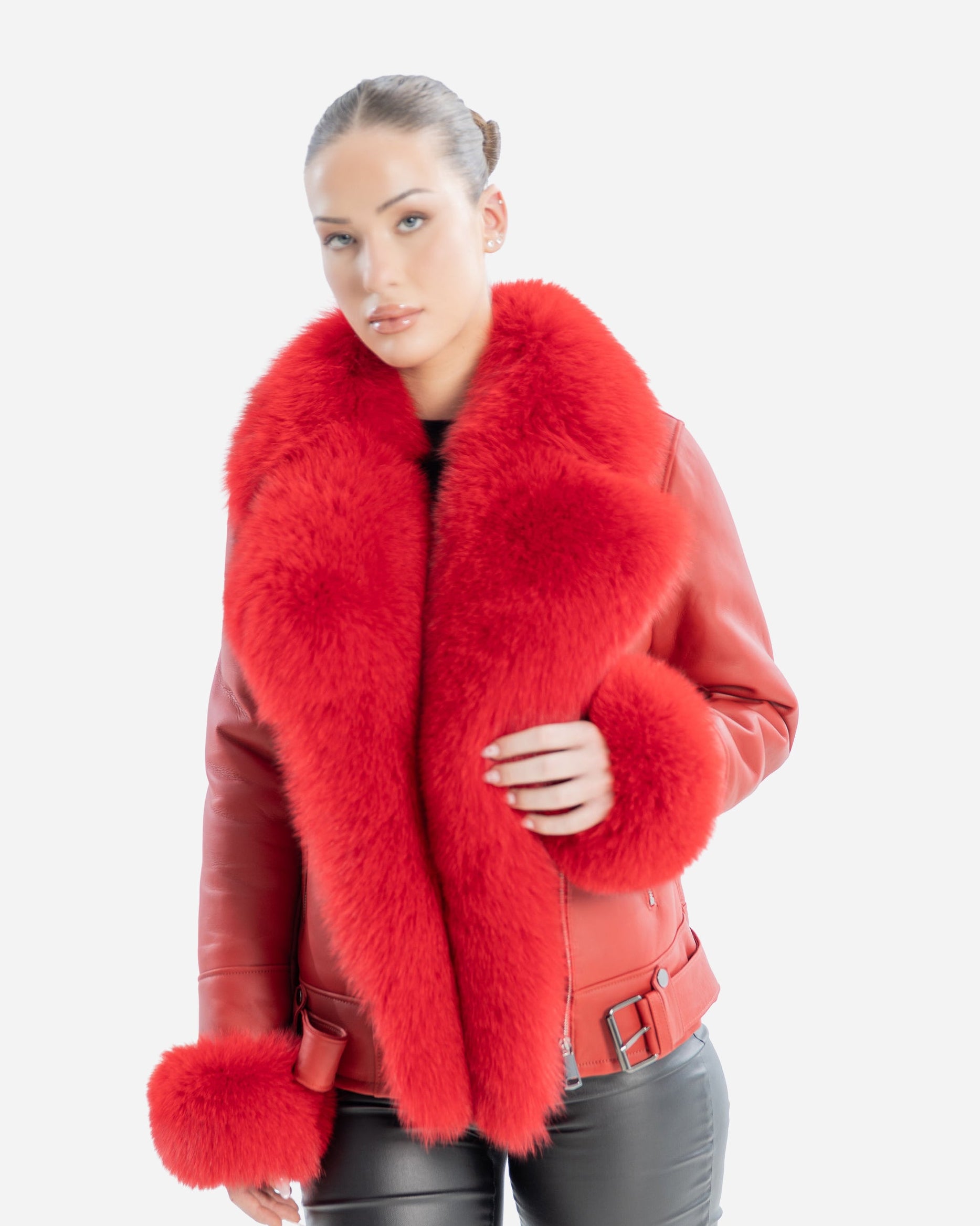 Bianca Shearling - Red Fox Jacket