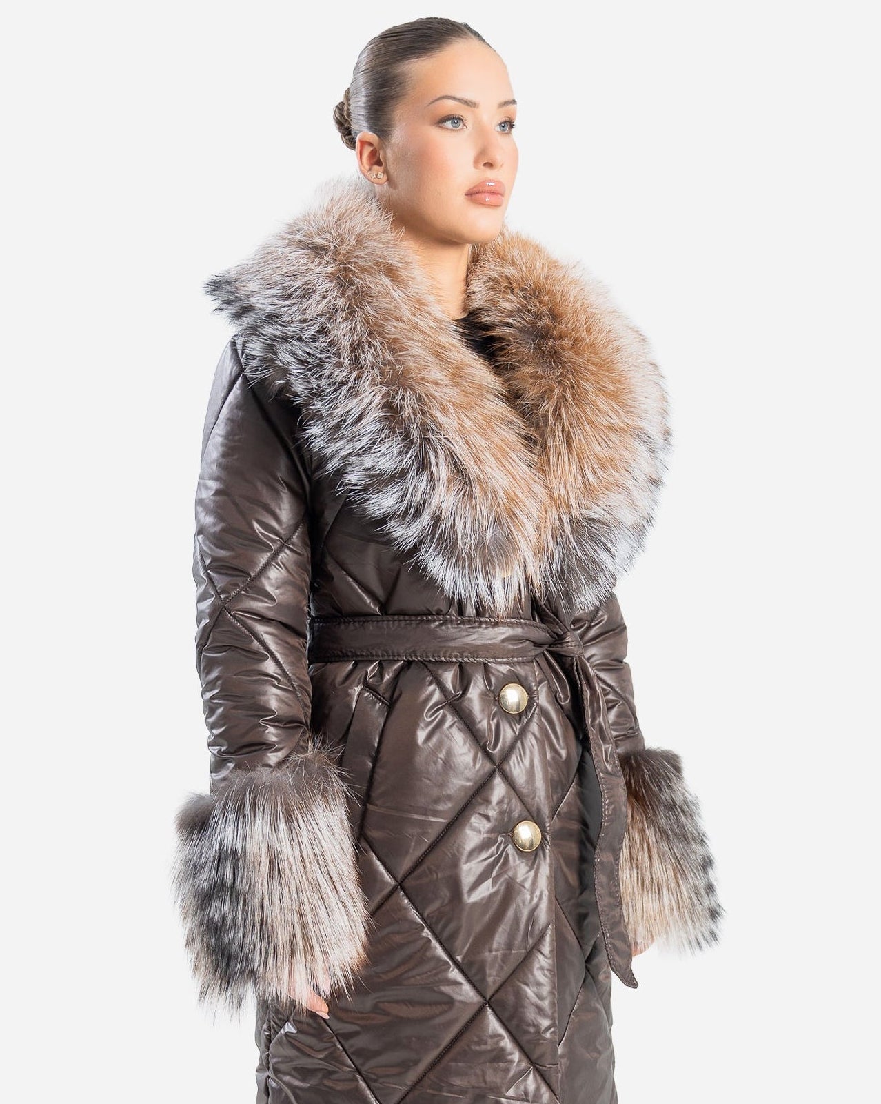 Aura Women's Winter Coat with Natural Fur
