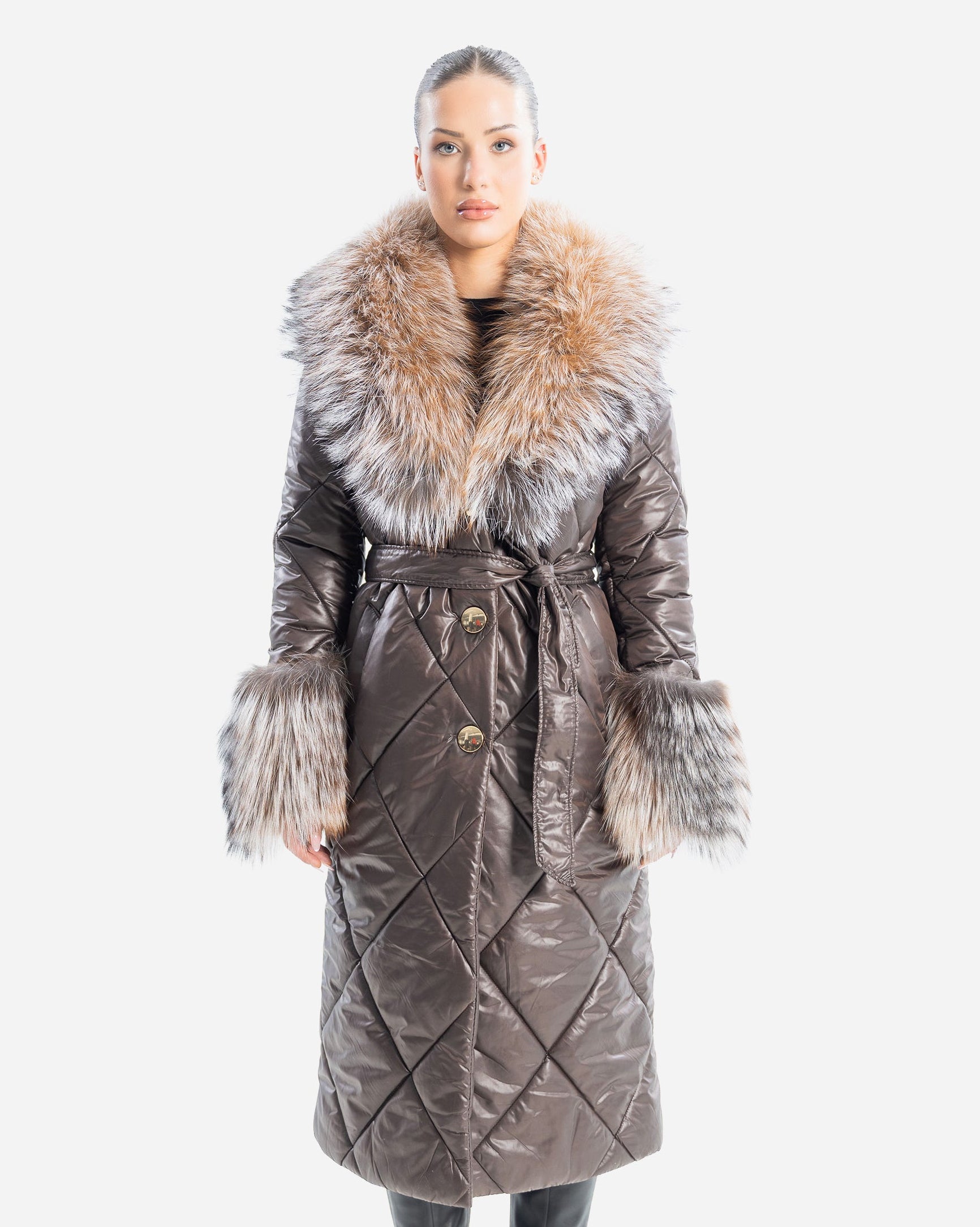 Aura Women's Winter Coat with Natural Fur