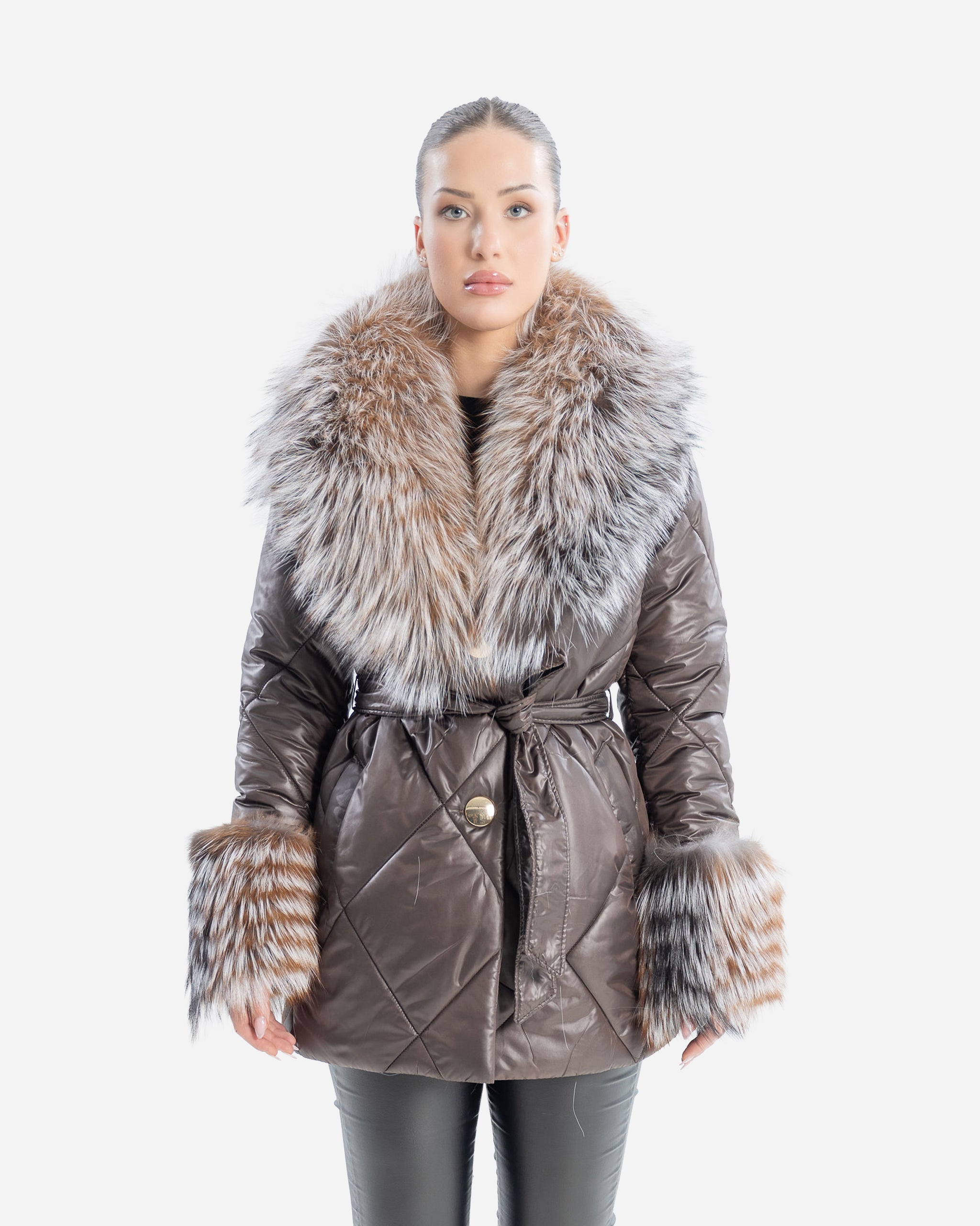Gaia Women's Winter Coat with Natural Fur