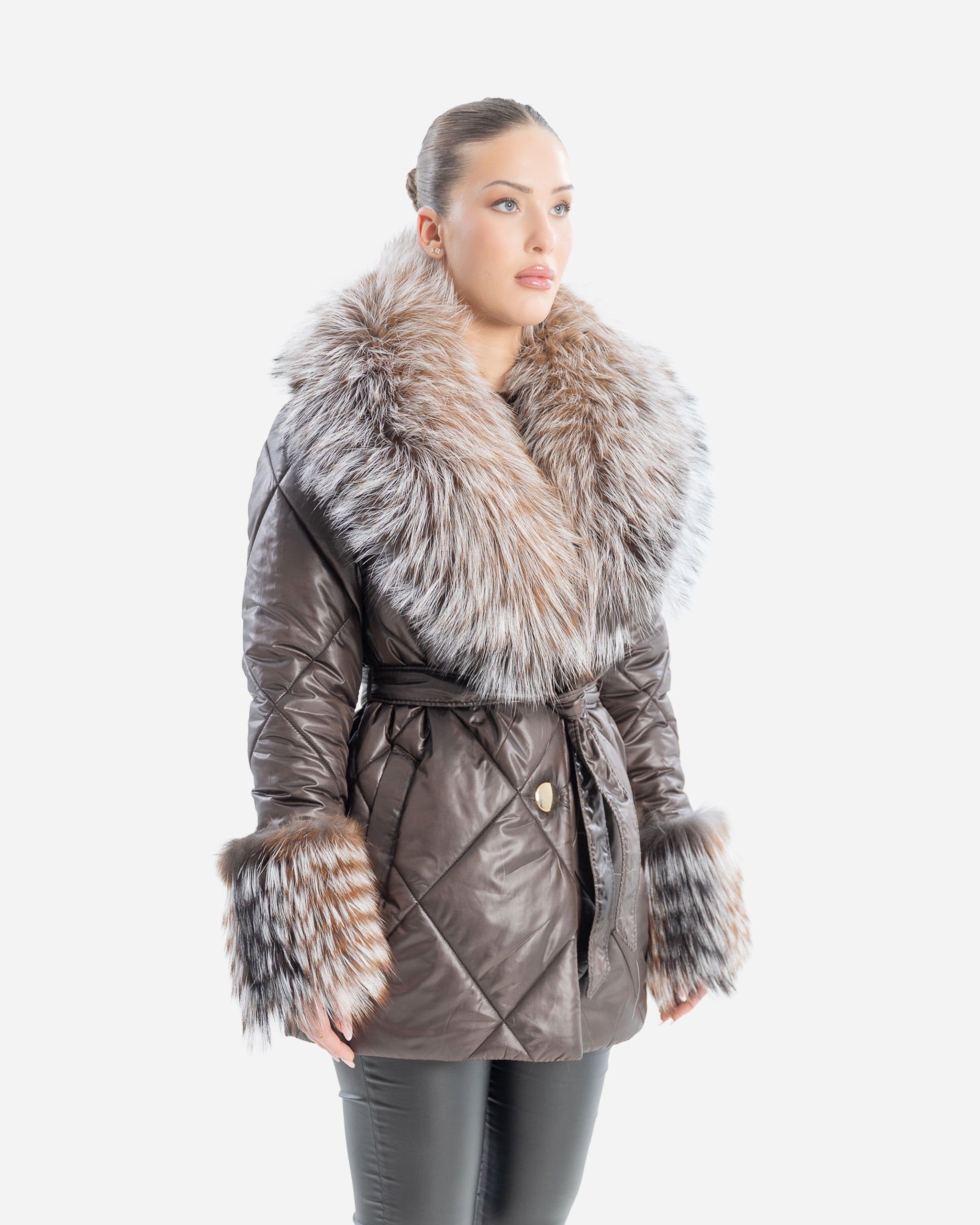 Gaia Women's Winter Coat with Natural Fur