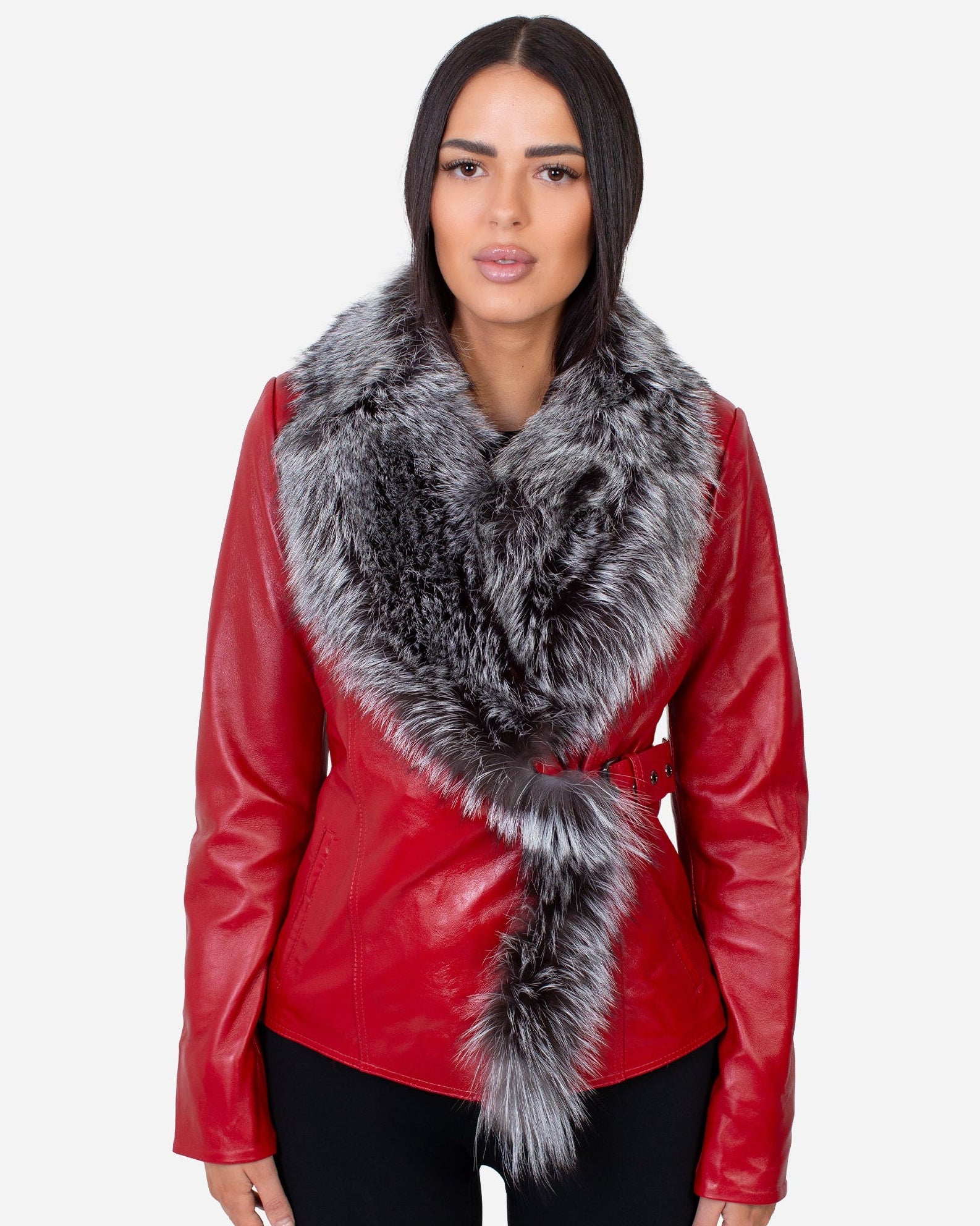 Beverly Leather Jacket – Silver Fox