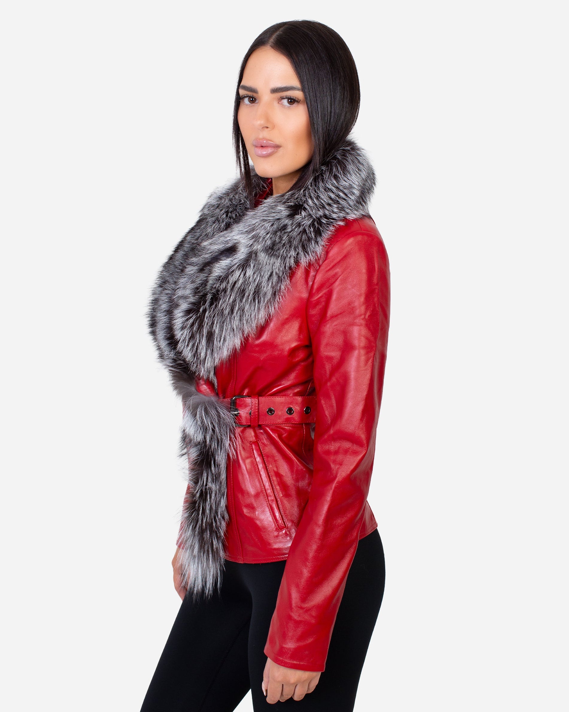 Beverly Leather Jacket – Silver Fox