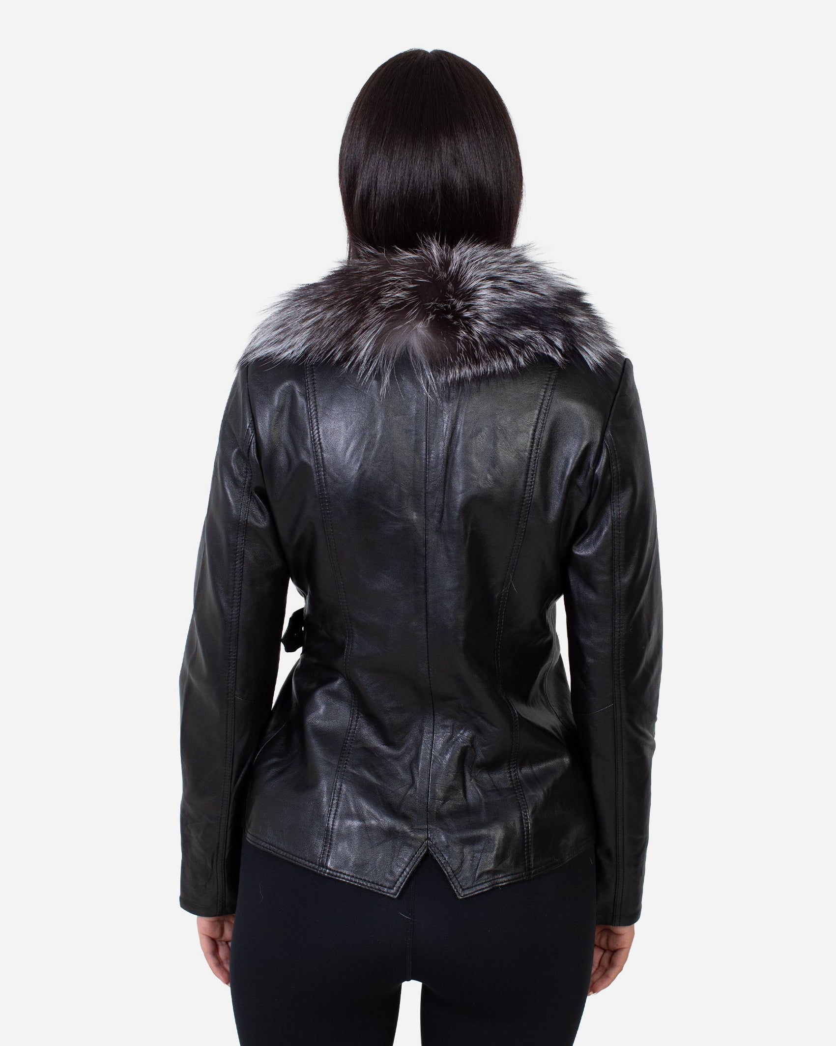 Beverly Leather Jacket – Silver Fox