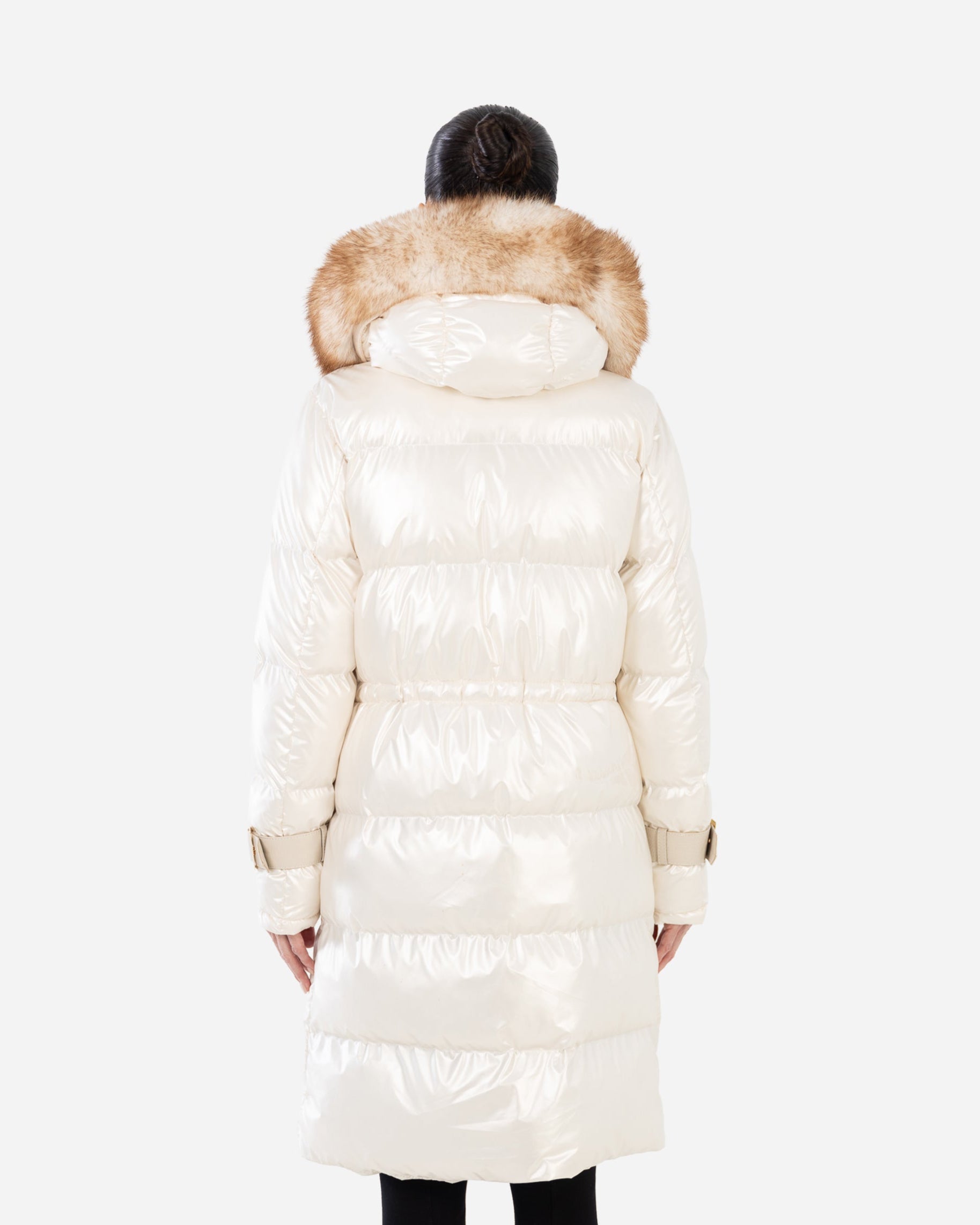 ALBA  PARKA PUFFER COAT   with  Detachable natural fur collar