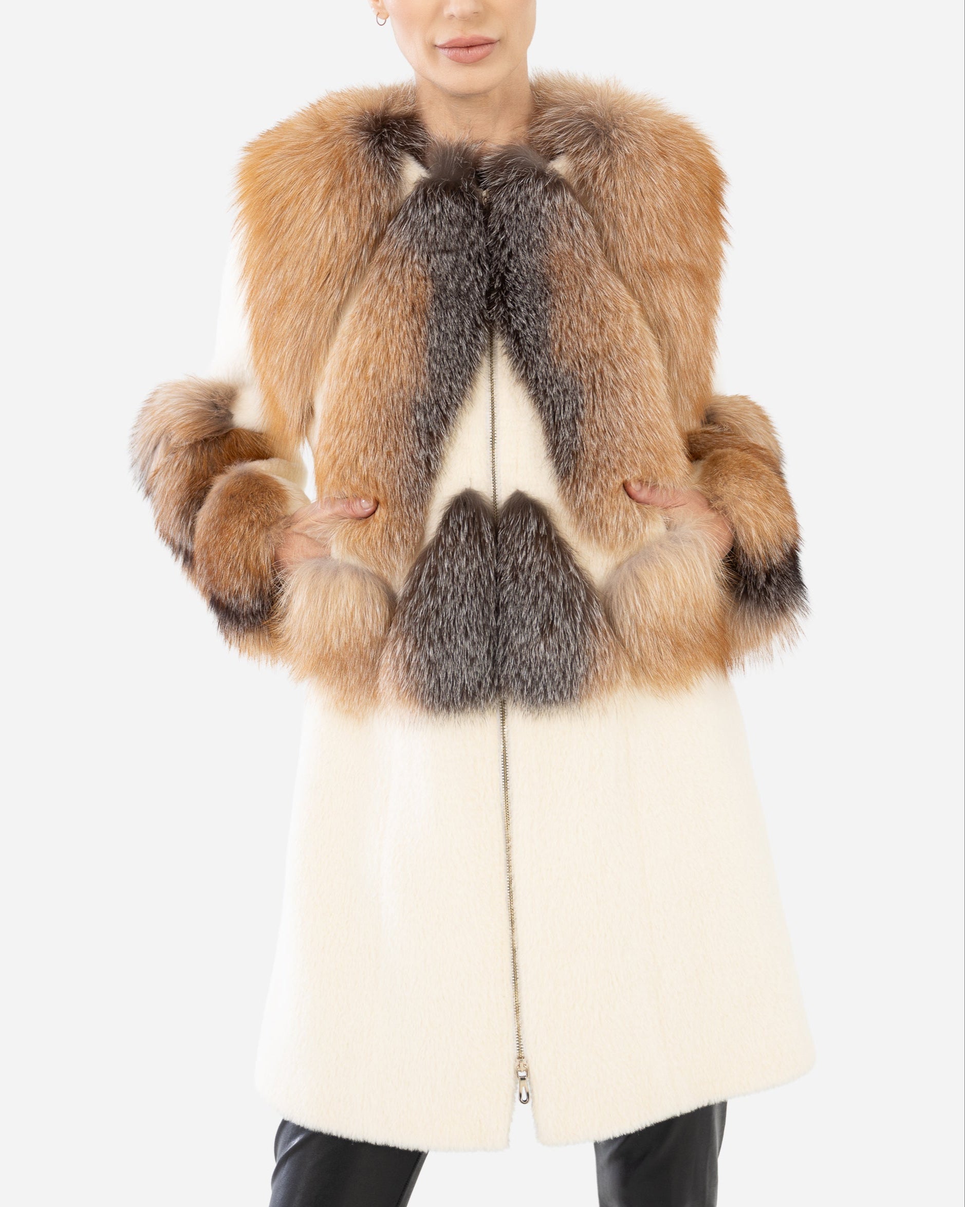 Cecilia Long Wool Shearling Coat