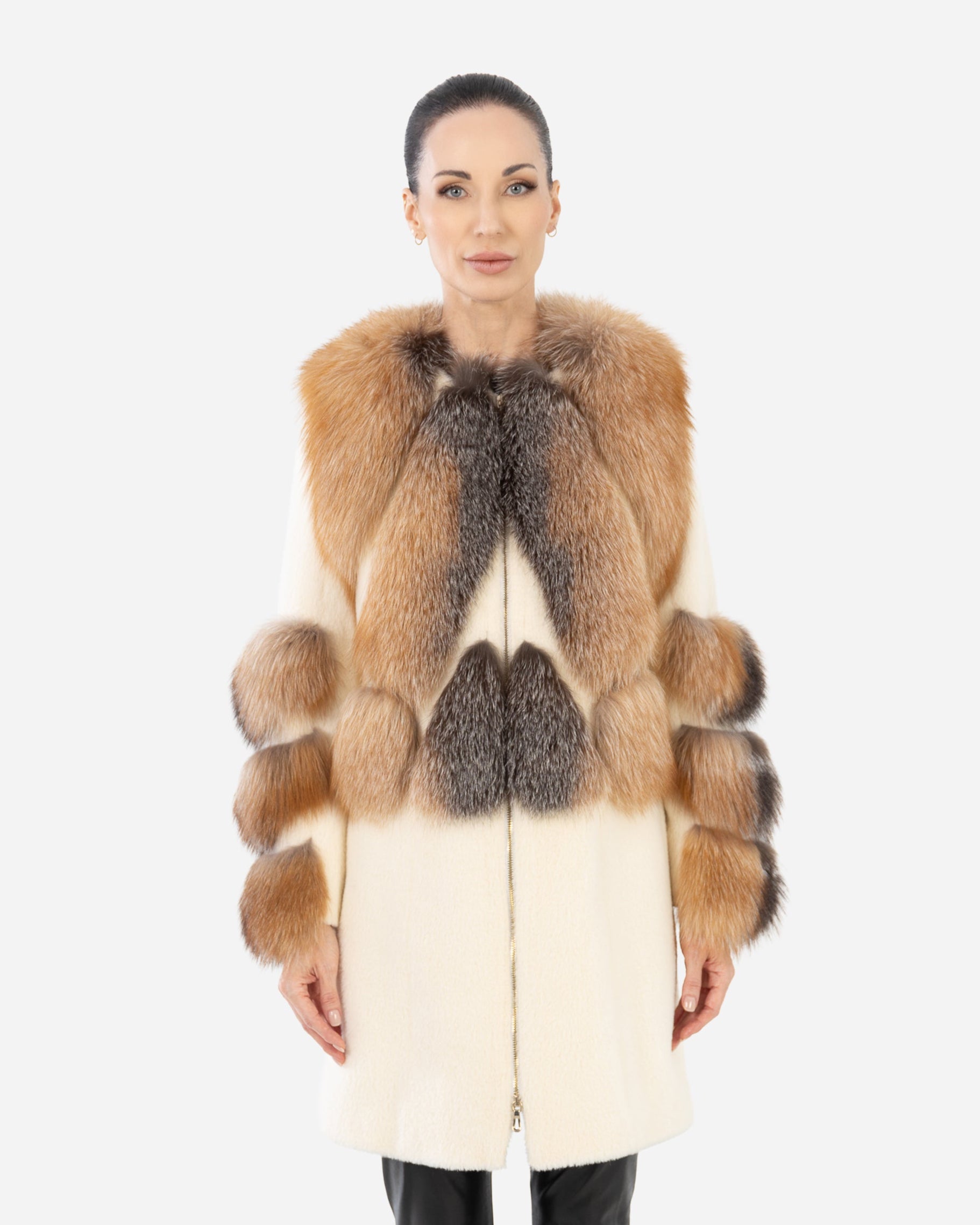 Cecilia Long Wool Shearling Coat