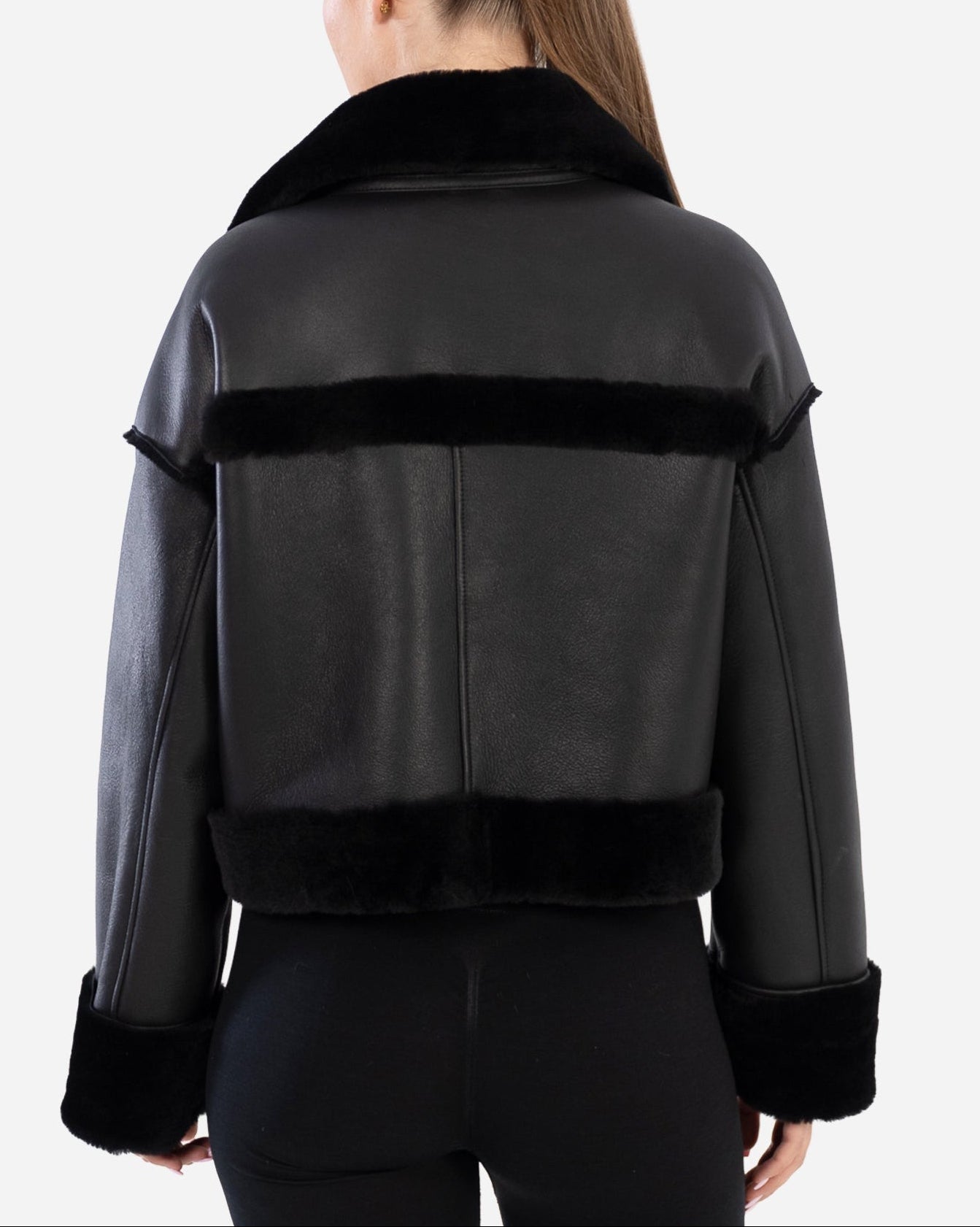 Veste en peau lainée SKYE