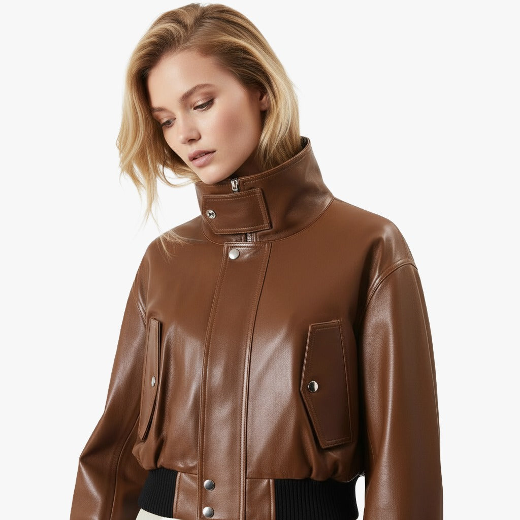 Scarlette  Cropped Bomber Jacket