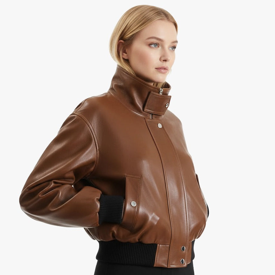 Scarlette  Cropped Bomber Jacket