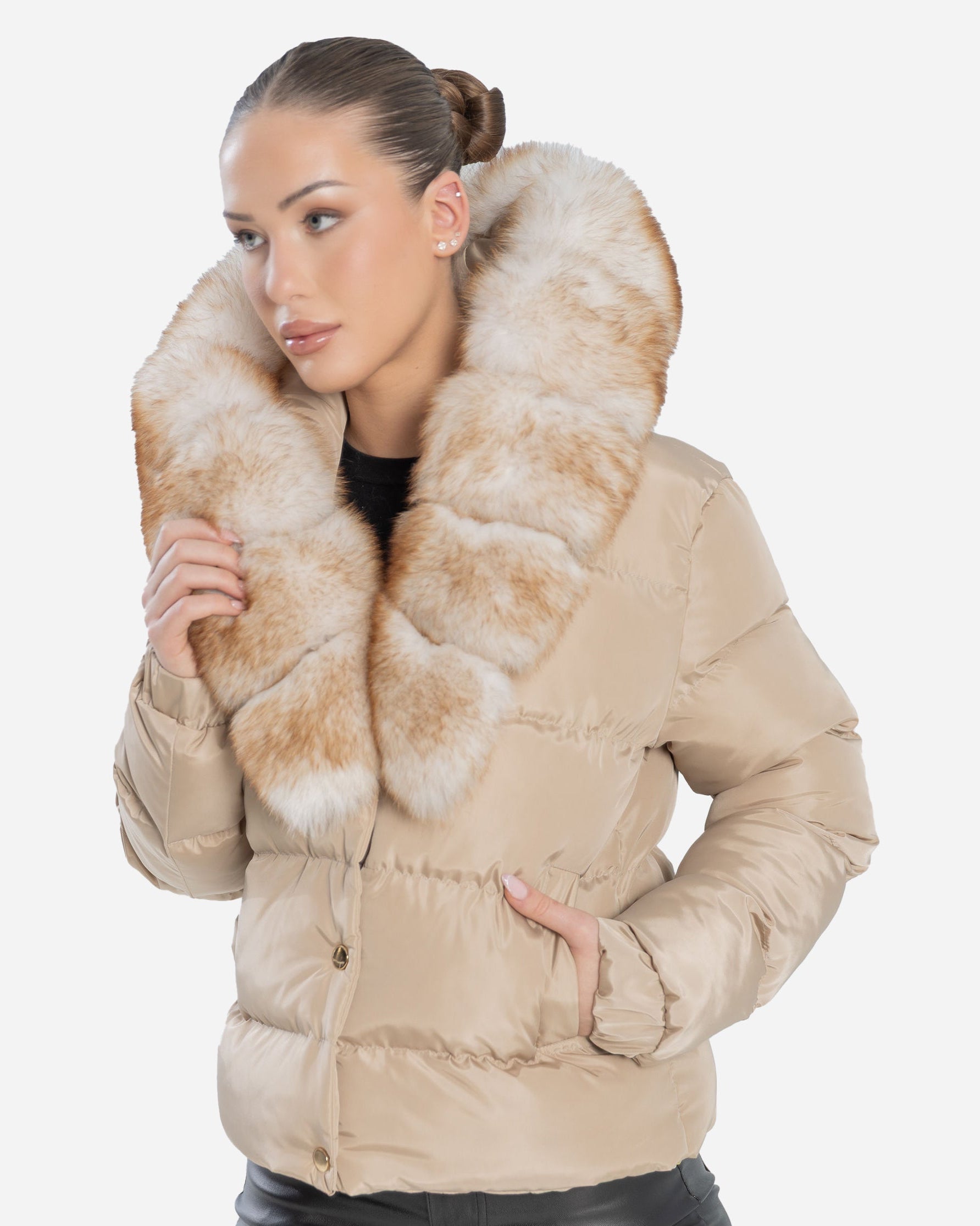 Eddy Down Puffer With Removable Natural Fur