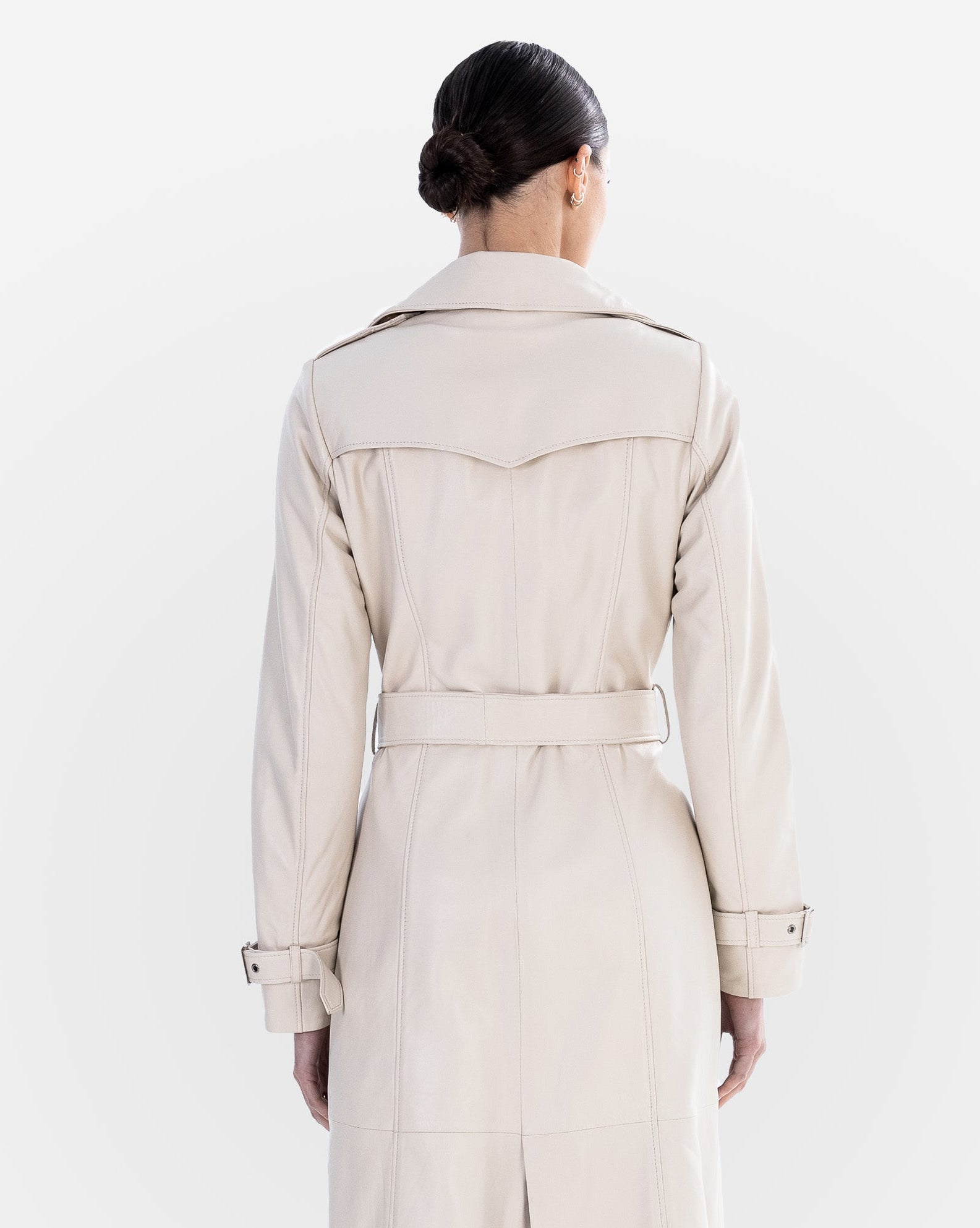 Trench-coat en cuir Adèle