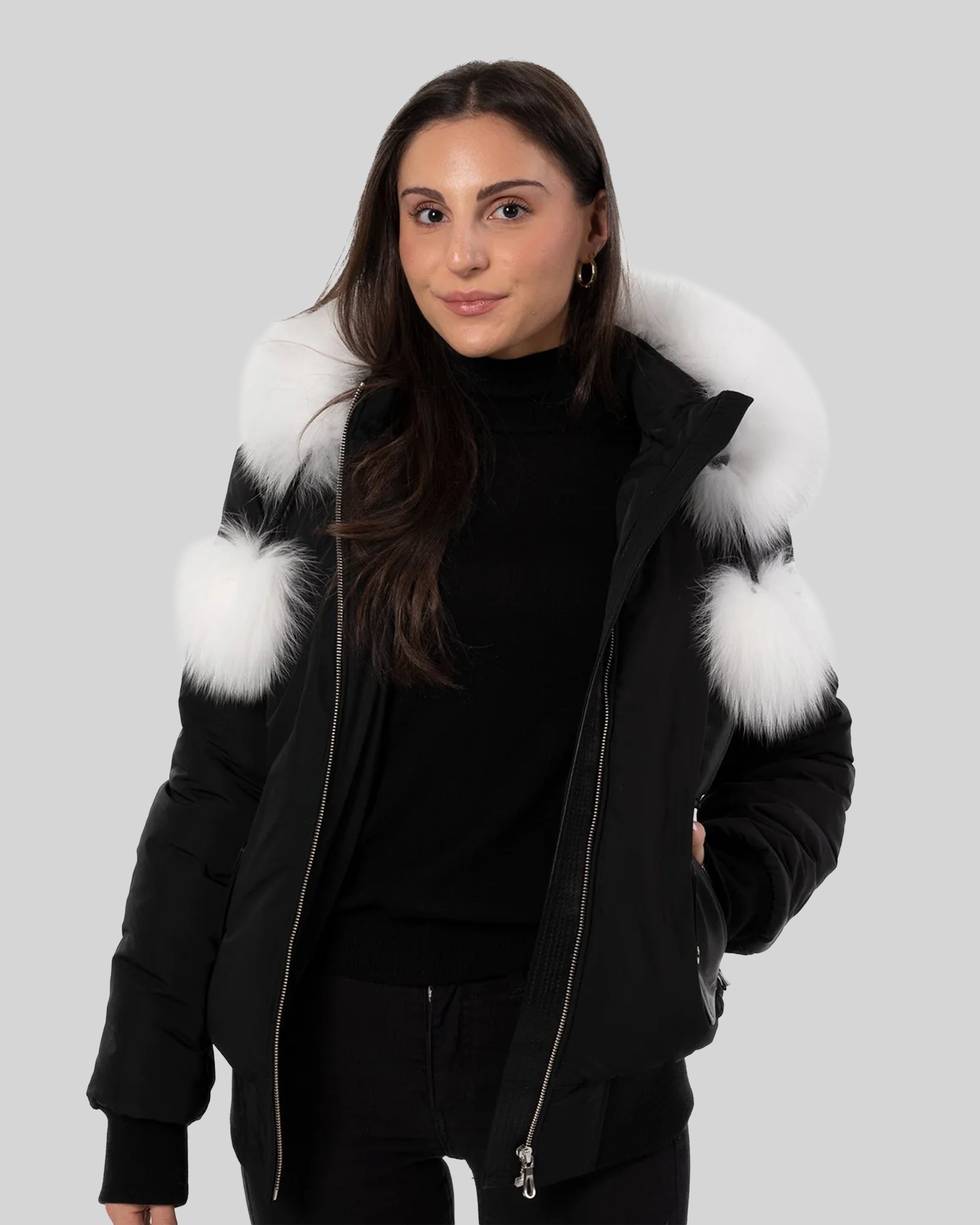 ARIA FOX TRIM BOMBER JACKET