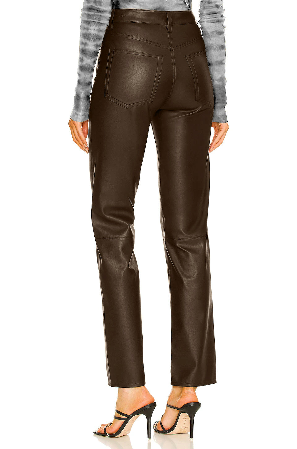 Leather Straight Womens Leather Pants | Cognac