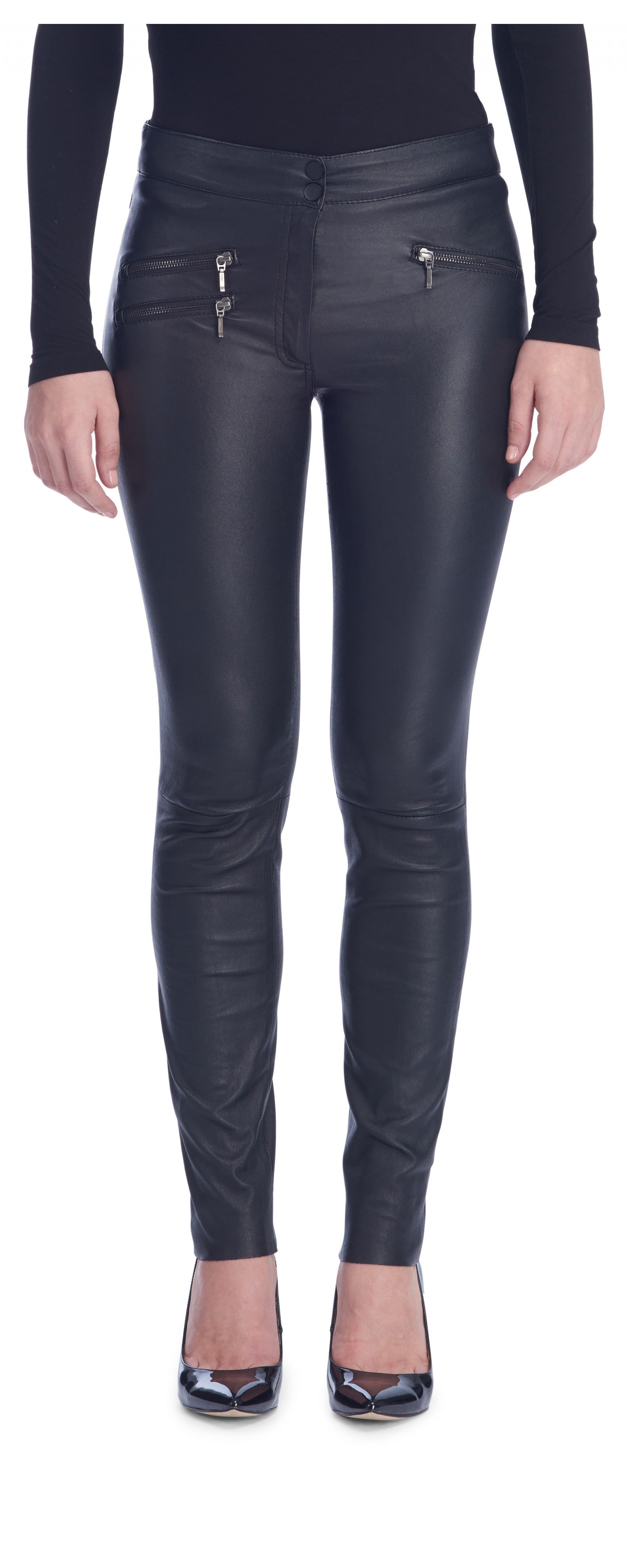 Maggie Stretch Leather Pants