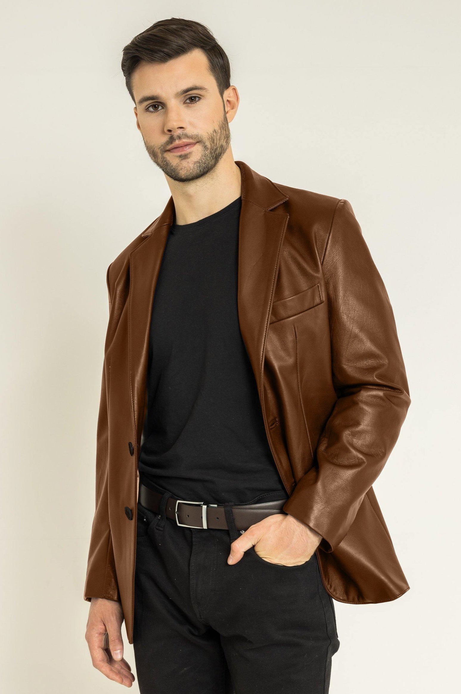Angelo Leather Blazer