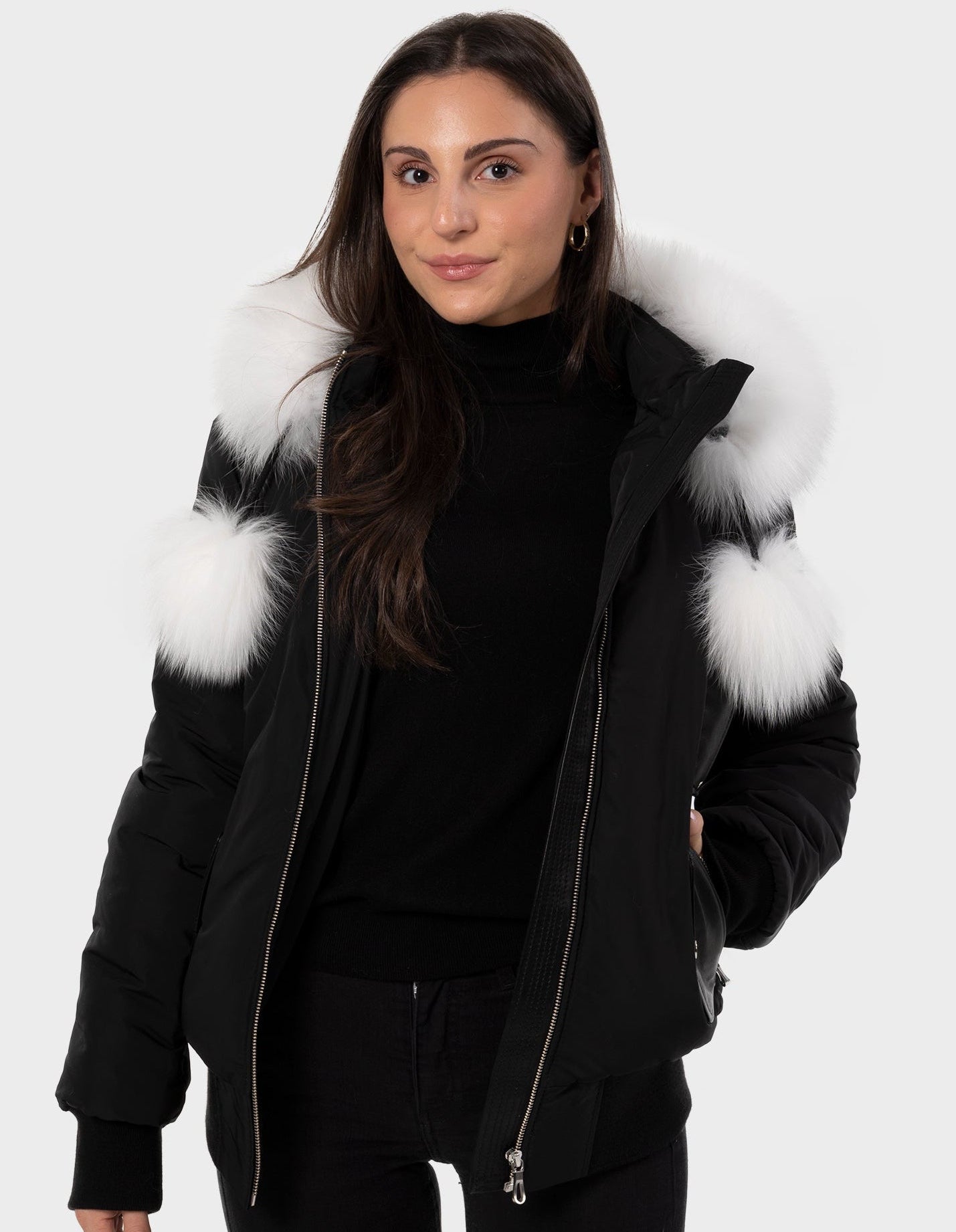 ARIA FOX TRIM BOMBER JACKET