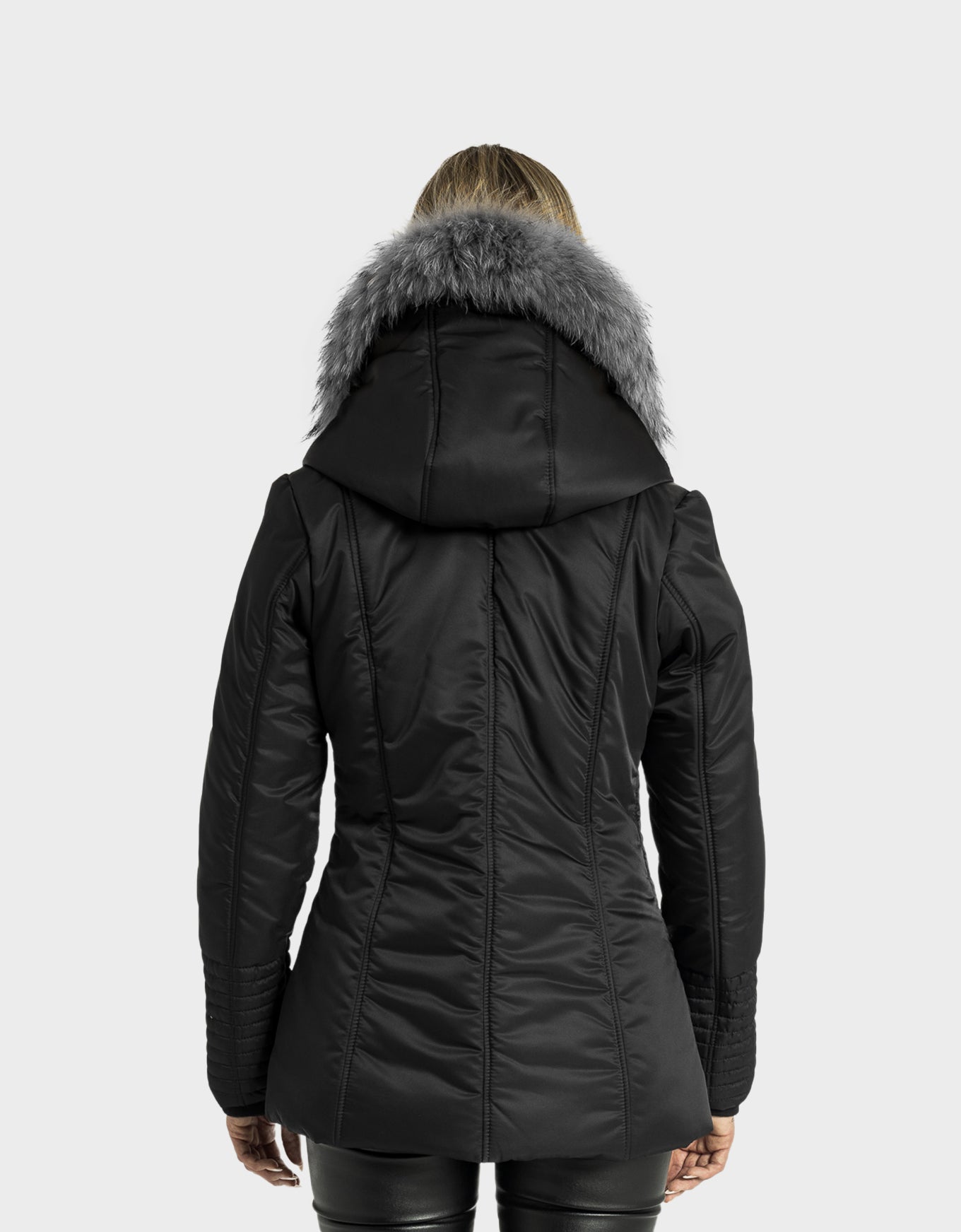 ASPEN Down Coat with Natural Fur