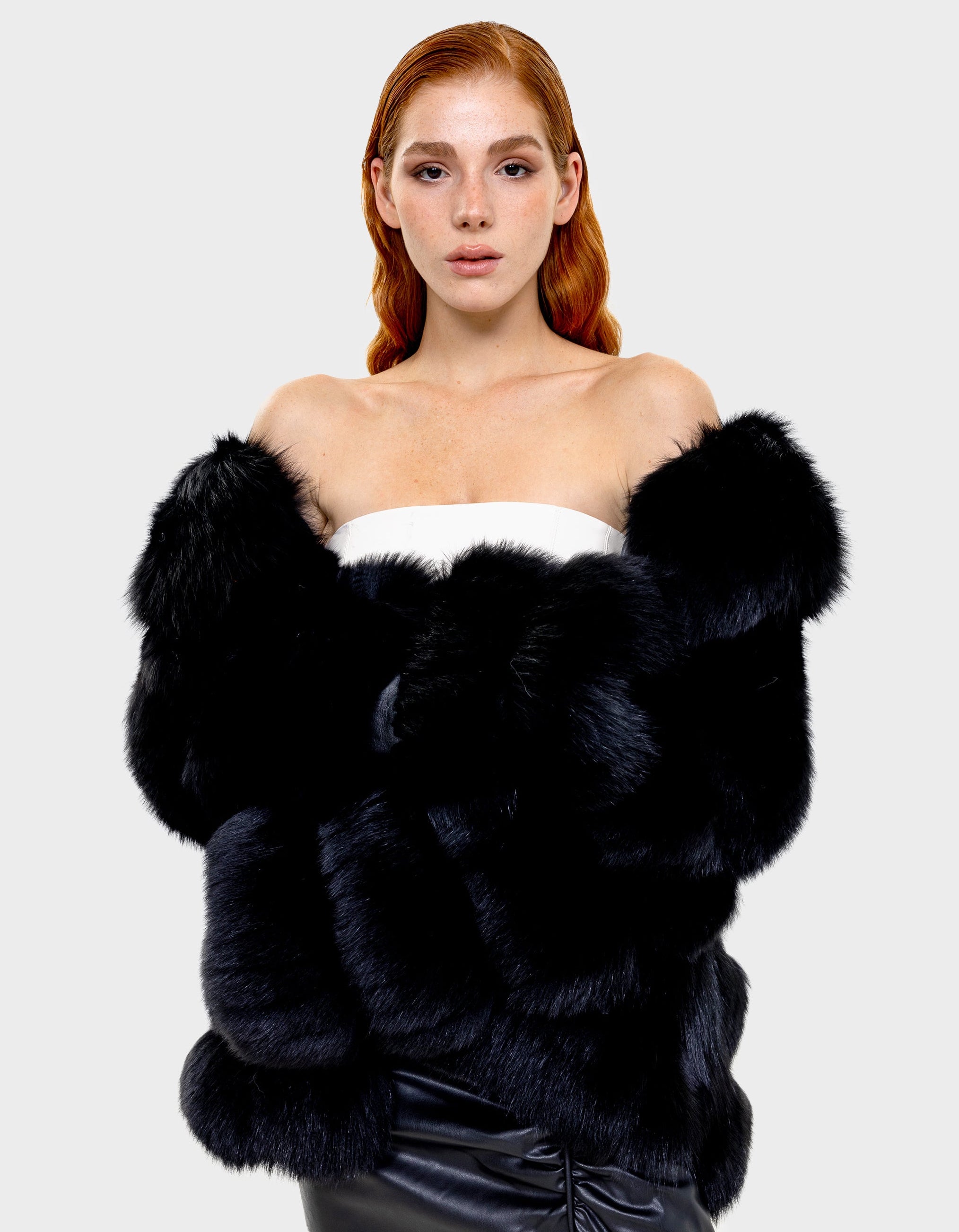 Veste Alicent en renard blanc 