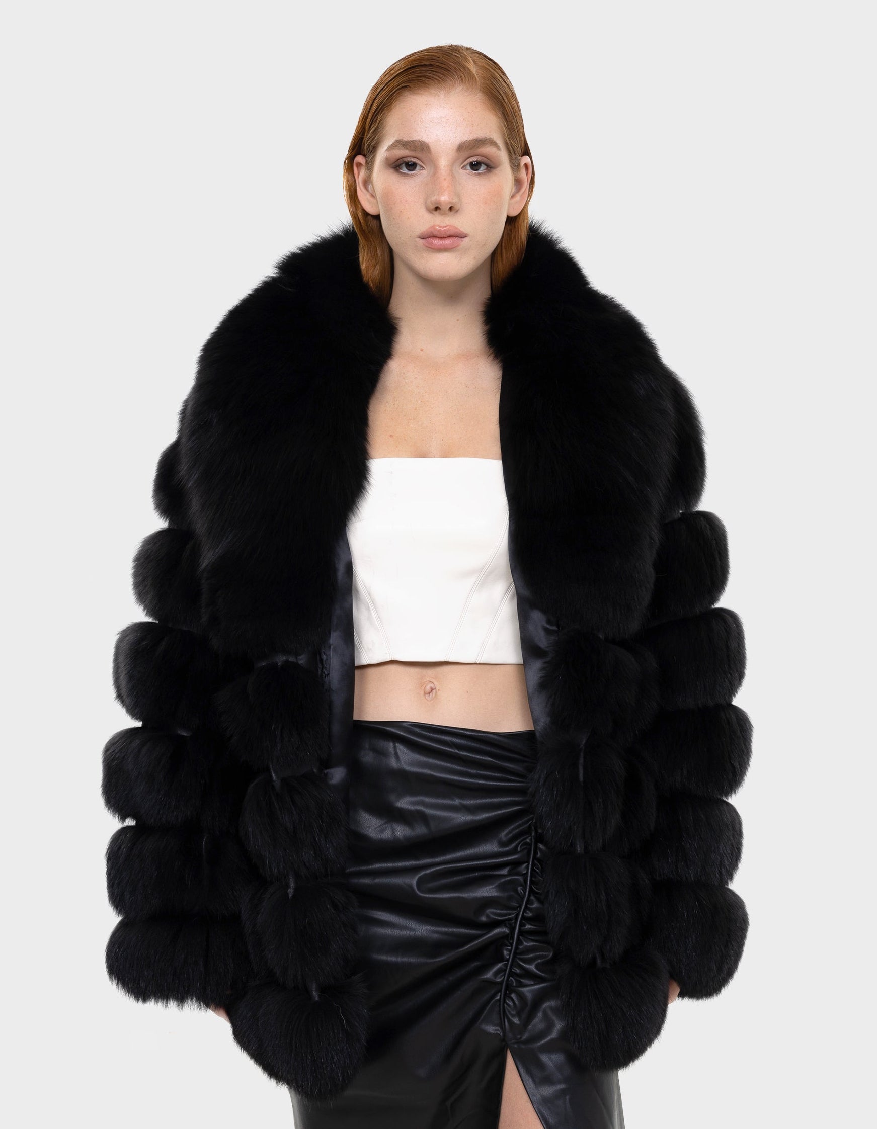 Veste Alicent en renard blanc 