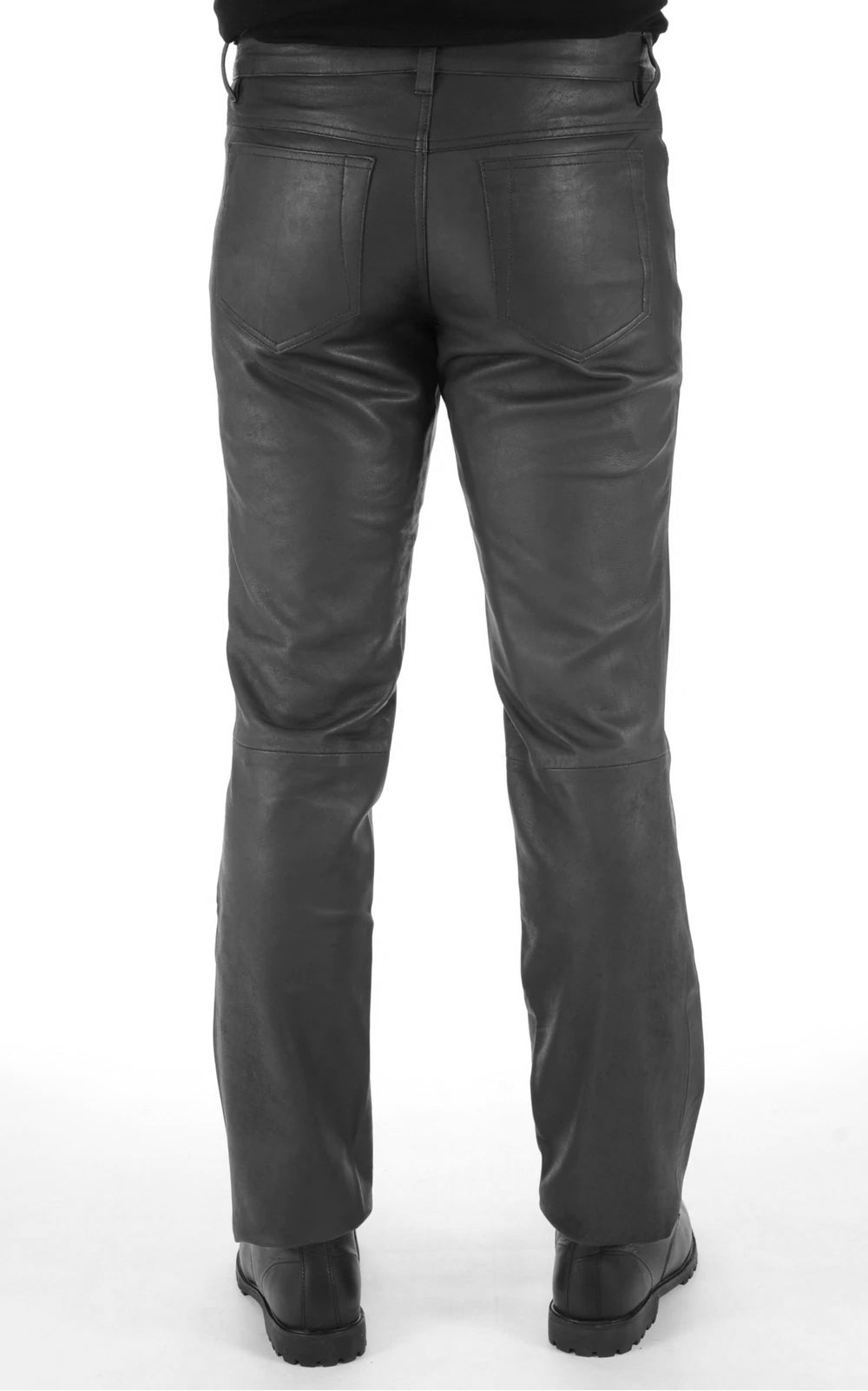 Maddox Mens Leather Pants | Black