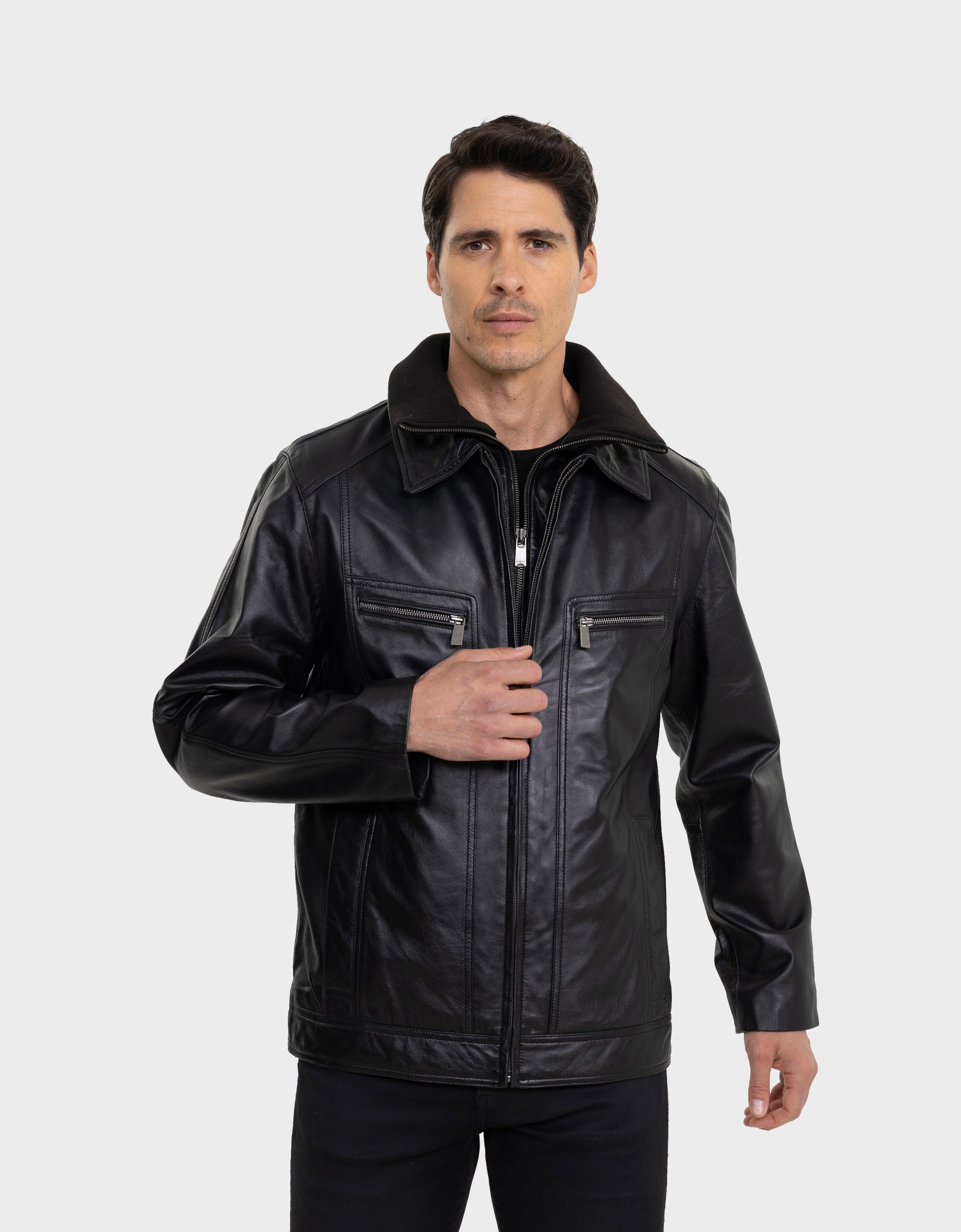 Missioni  Leather Fall Jacket
