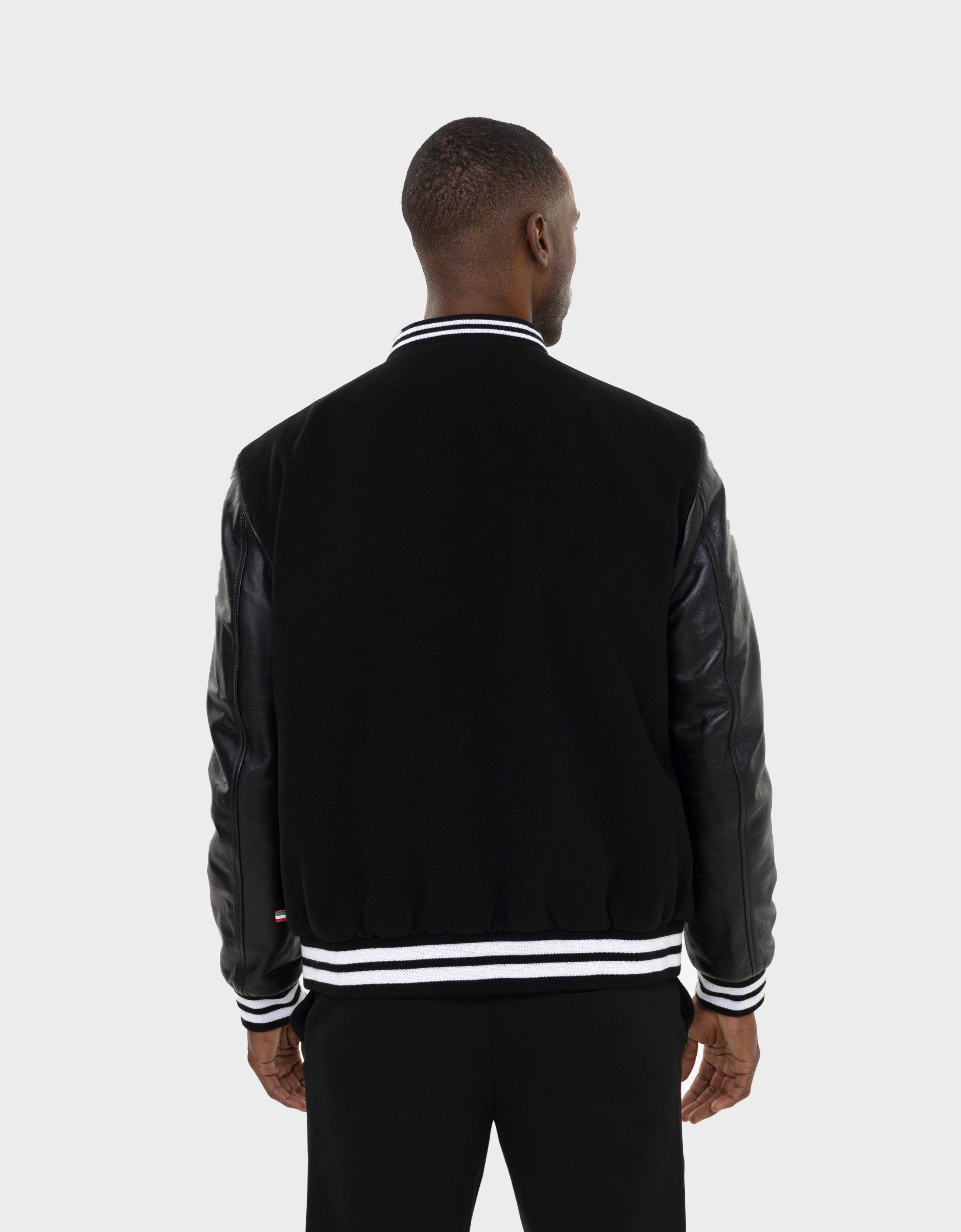 Tommy Bomber Jacket With Leather Sleeves