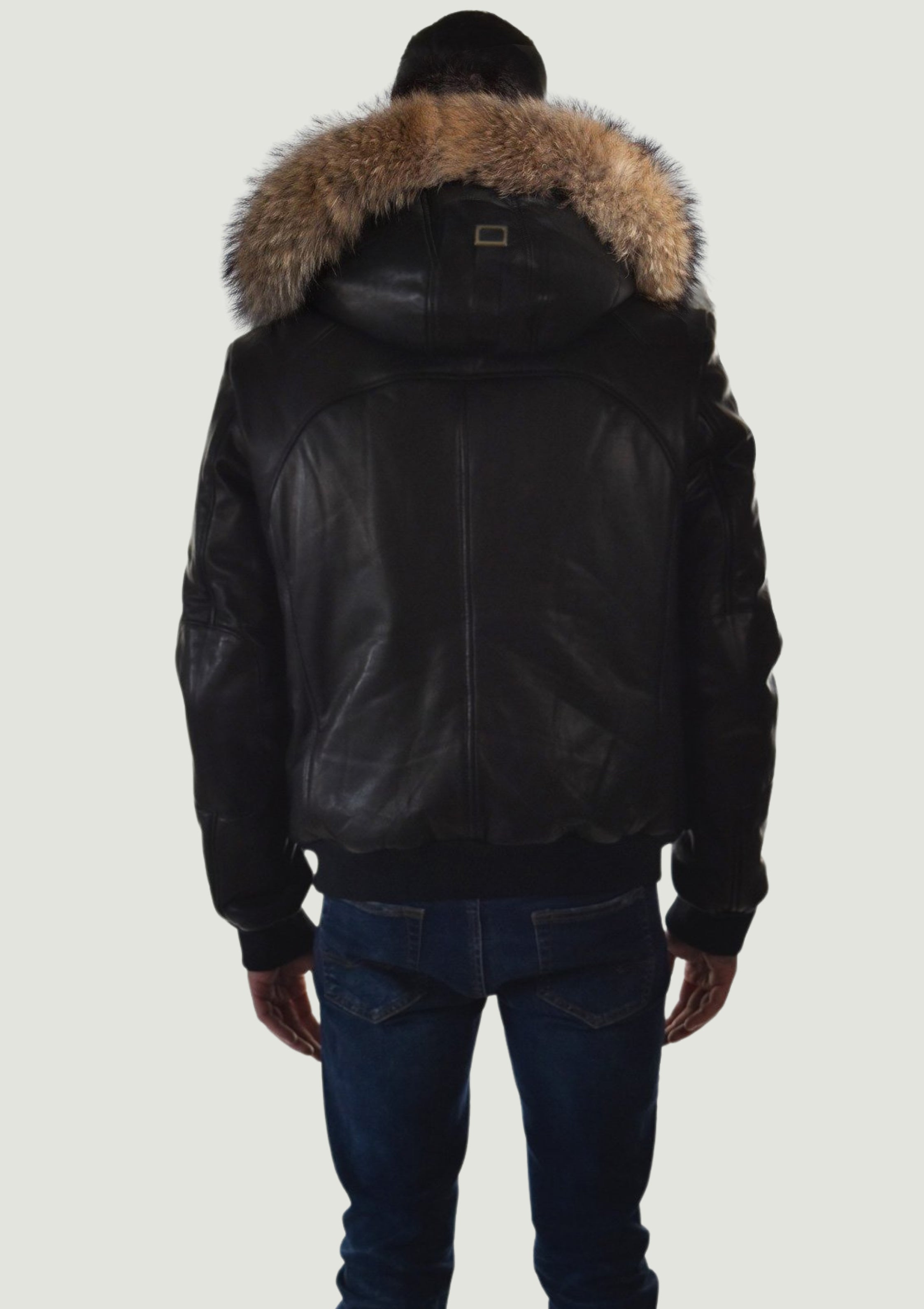 Victor Men's Winter Jacket All Leather With Natural Fur